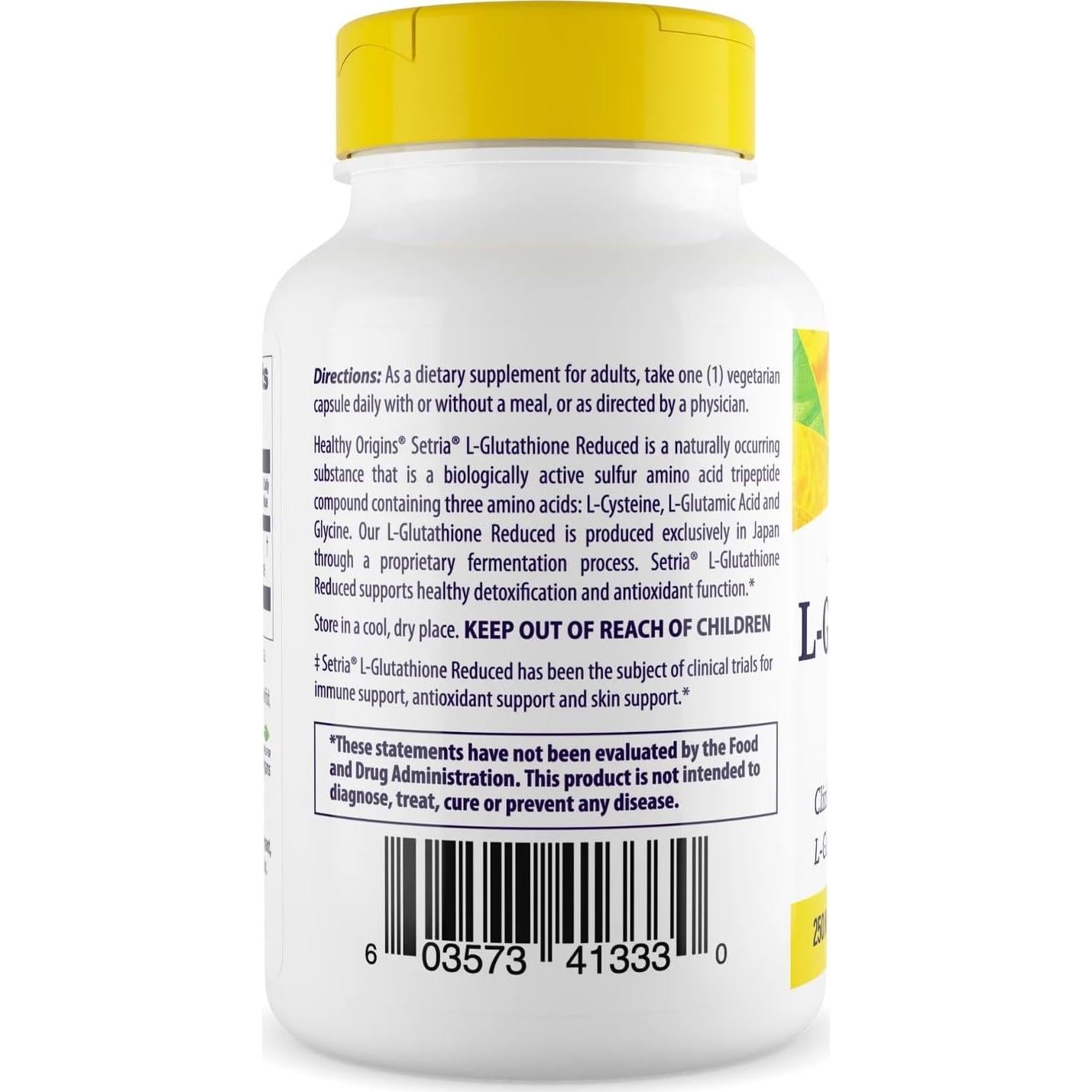 L-Glutatión 250 mg Healthy Origins 150 Cápsulas Vegetales