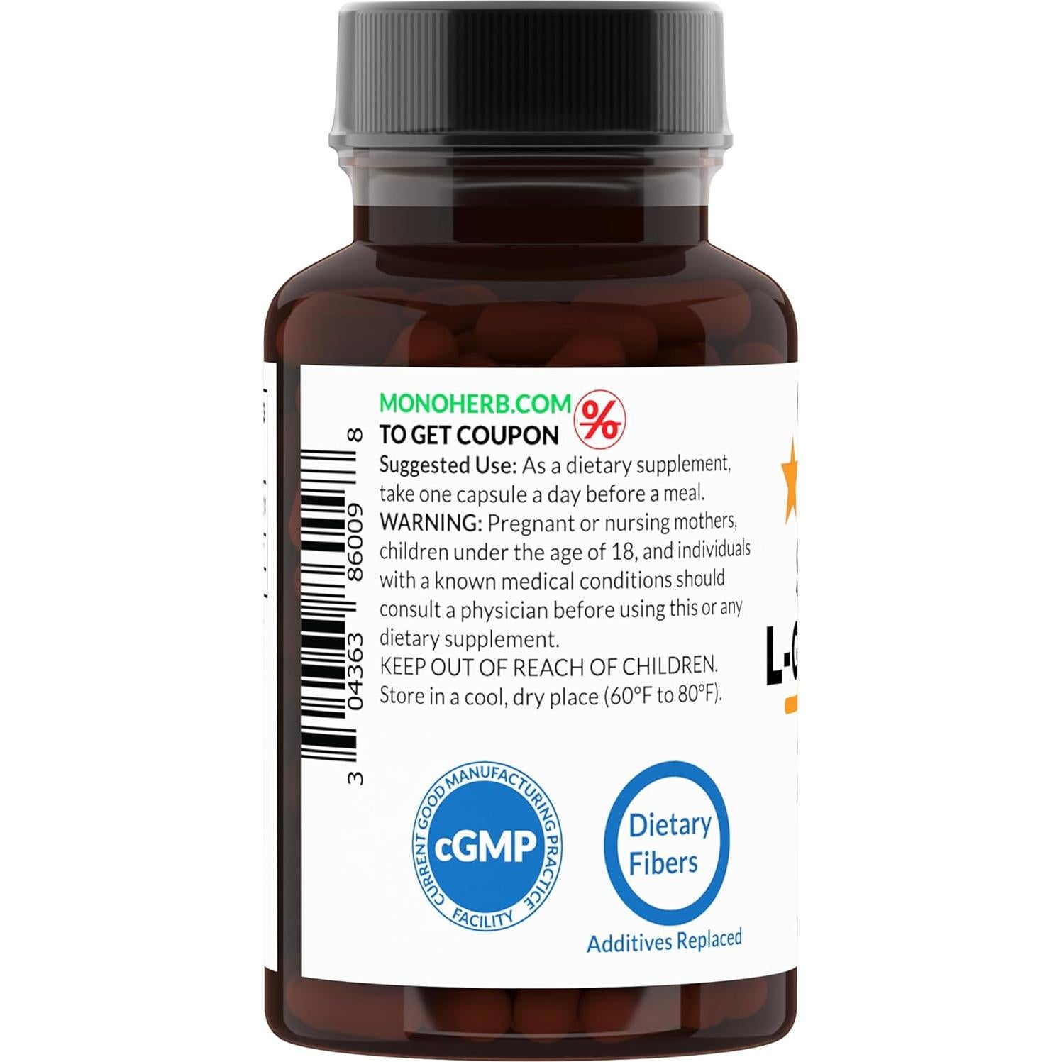 Suplemento S-Acetil L-Glutatión 200mg MONOHERB - 90 Cápsulas Veganas