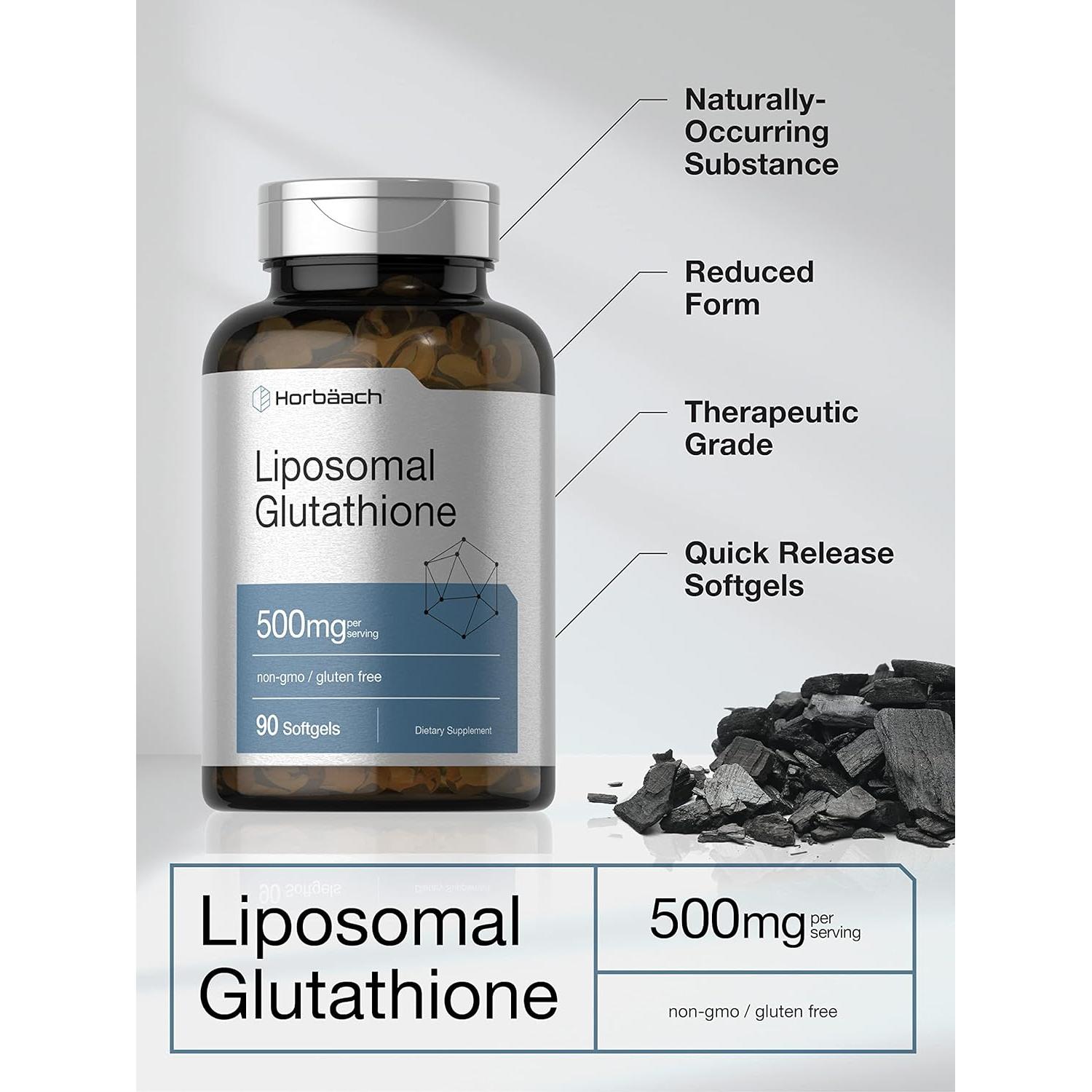Suplemento de Glutatión Liposomal Horbaach 500mg 90 Softgels