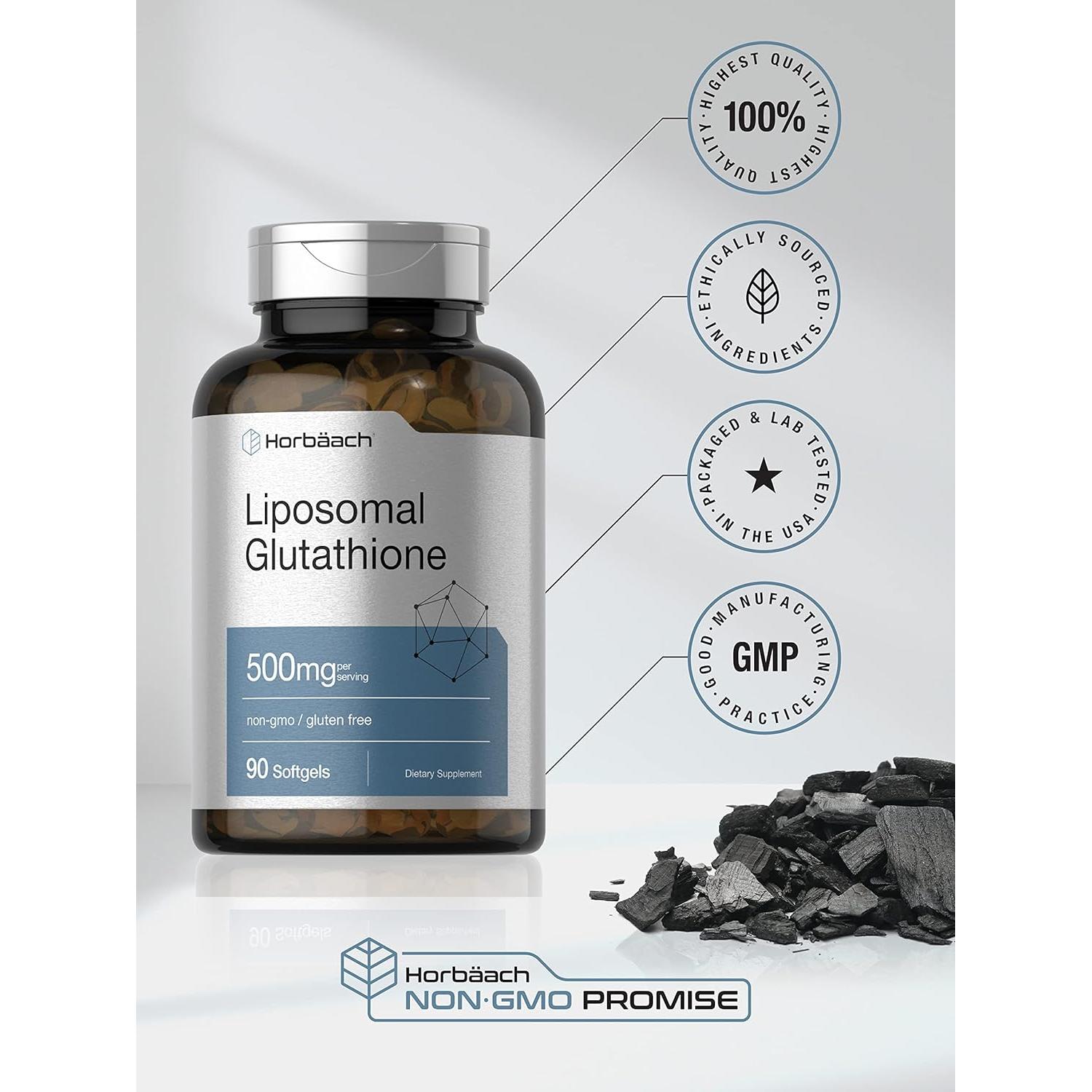 Suplemento de Glutatión Liposomal Horbaach 500mg 90 Softgels