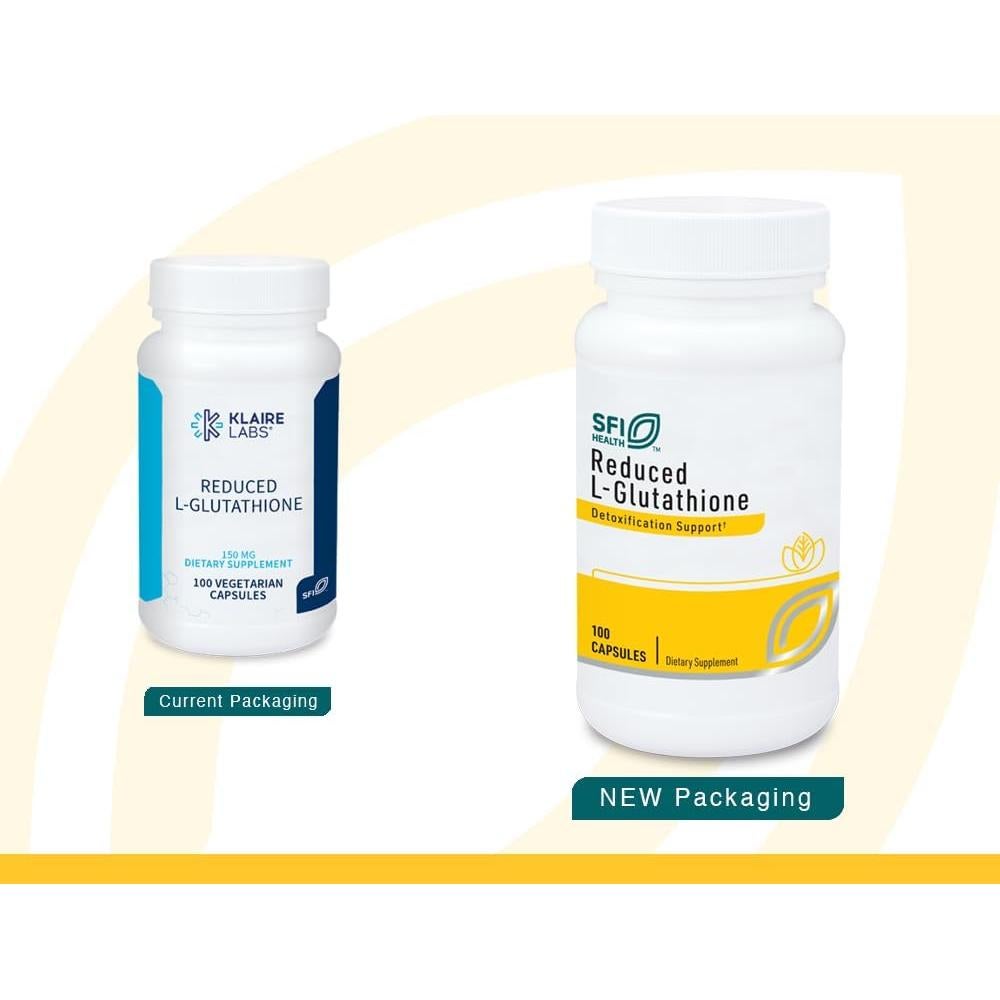 Suplemento Antioxidante Klaire Labs Glutatión 150mg - 100 Cápsulas Hipoalergénicas