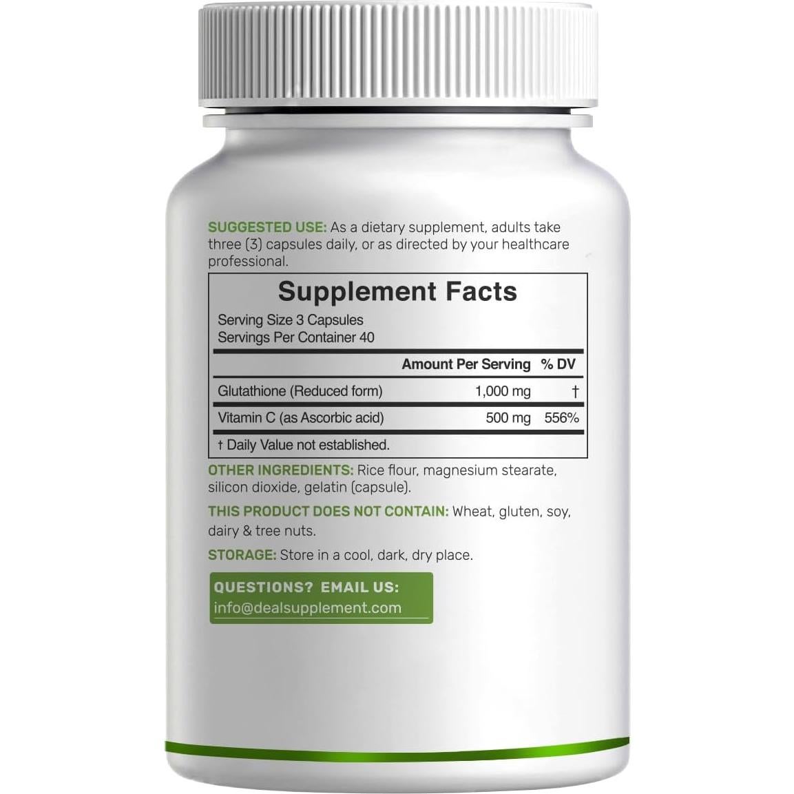 Suplemento de Glutati&oacute;n 1000mg + Vitamina C 500mg - Eagleshine