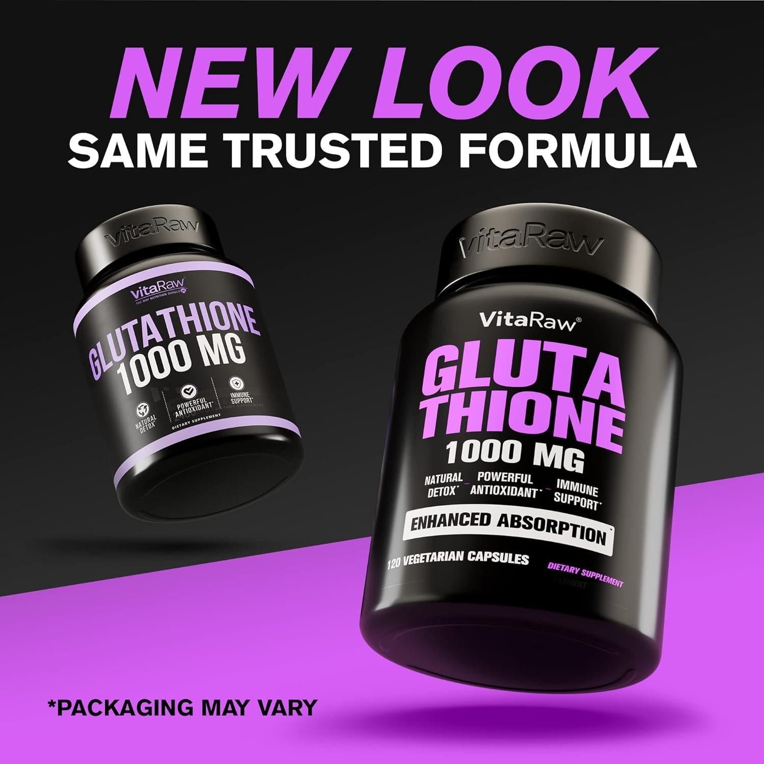 Suplemento de Glutatión 1000mg VitaRaw - Antioxidante Potente