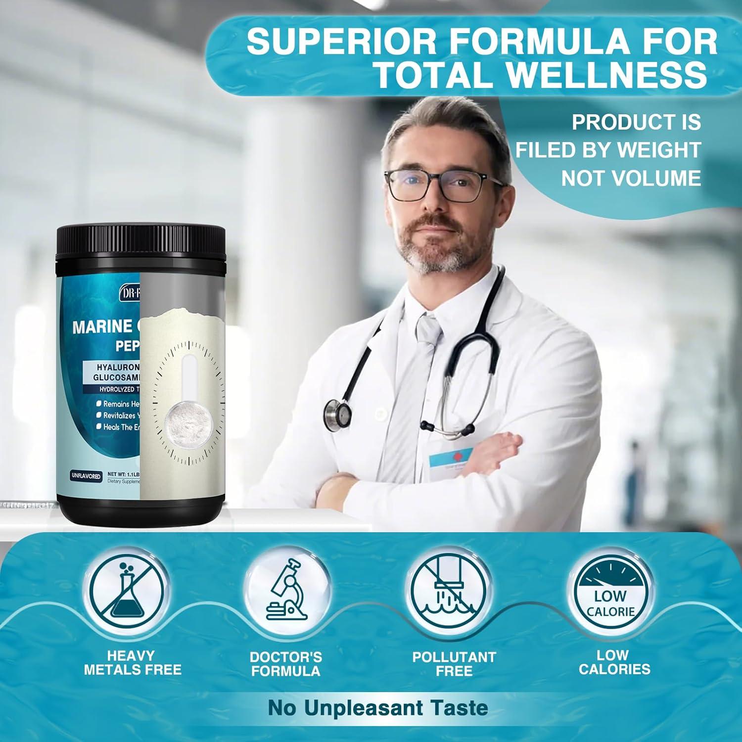 Polvo de Colágeno Marino DRFOSTER 50 Porciones 0.49 kg