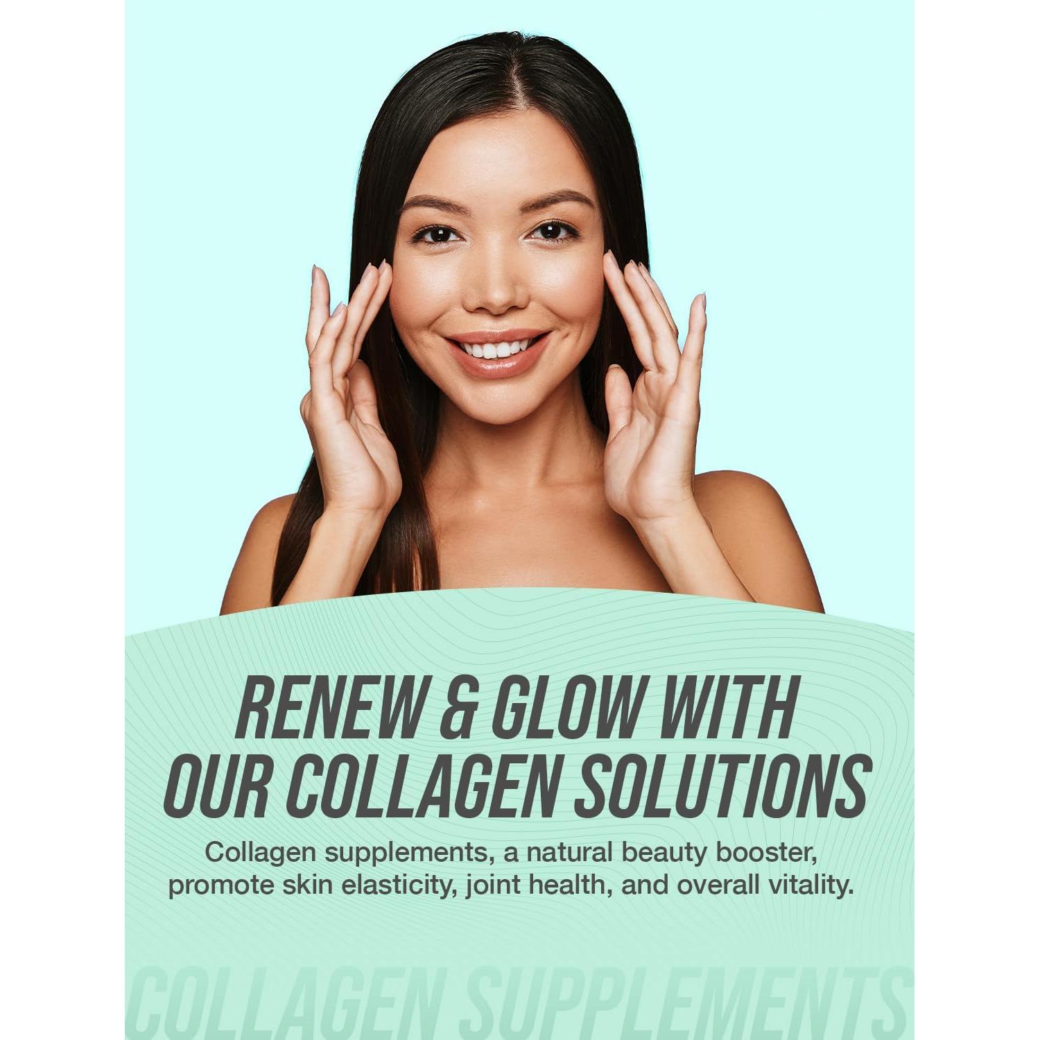 Cápsulas de Colágeno Marino BulkSupplements 300 Cápsulas 2500mg