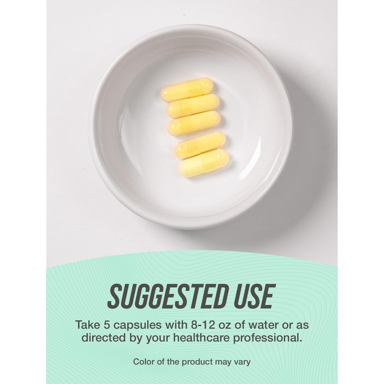 Cápsulas de Colágeno Marino BulkSupplements 300 Cápsulas 2500mg