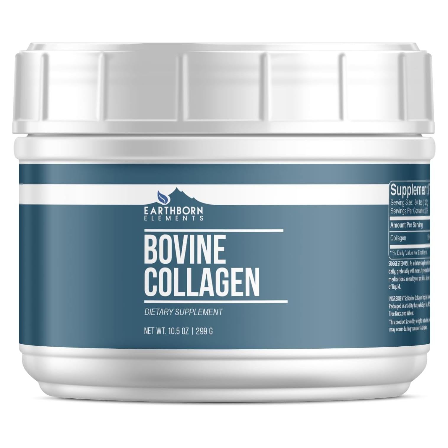 Colágeno bovino en polvo Earthborn Elements 298 g puro