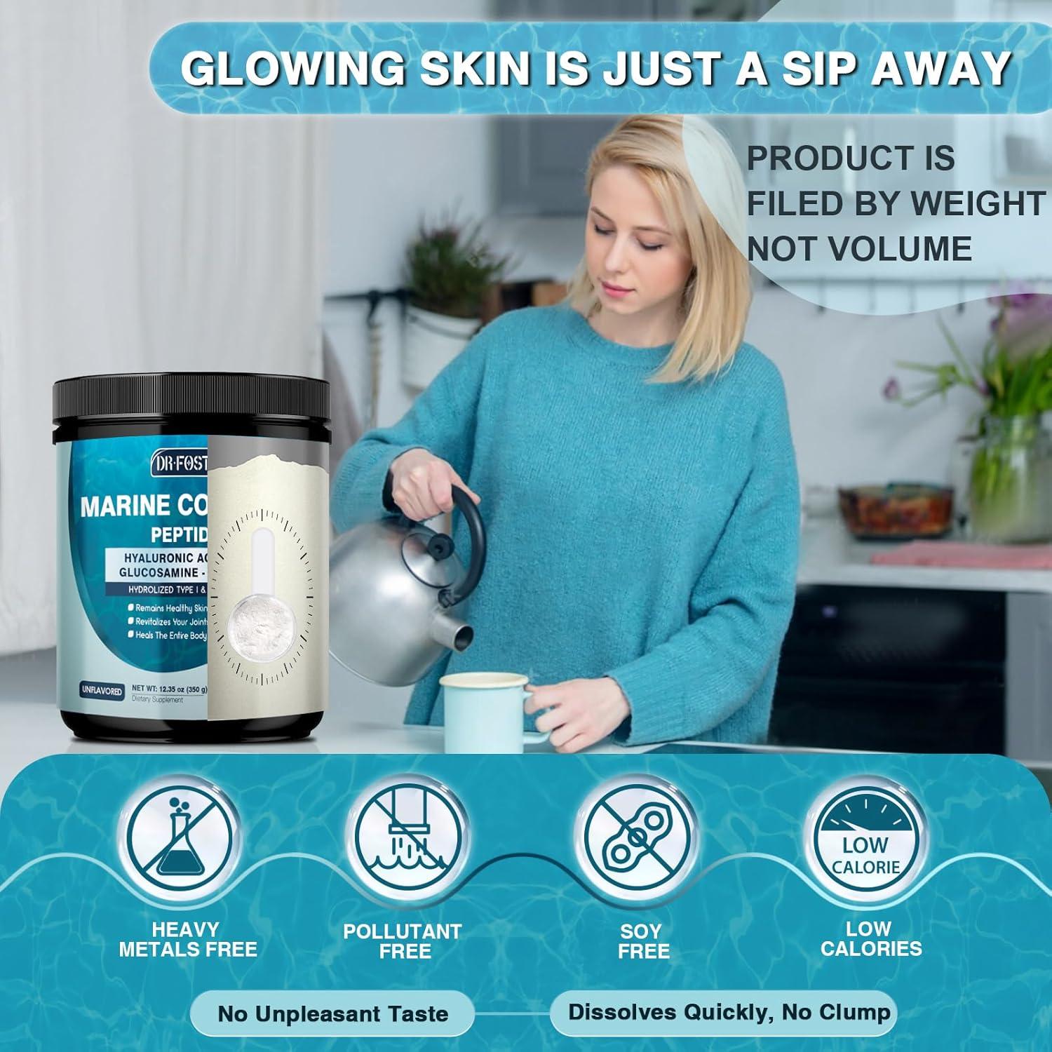 Péptidos de Colágeno Marino DRFOSTER en Polvo 35 Porciones