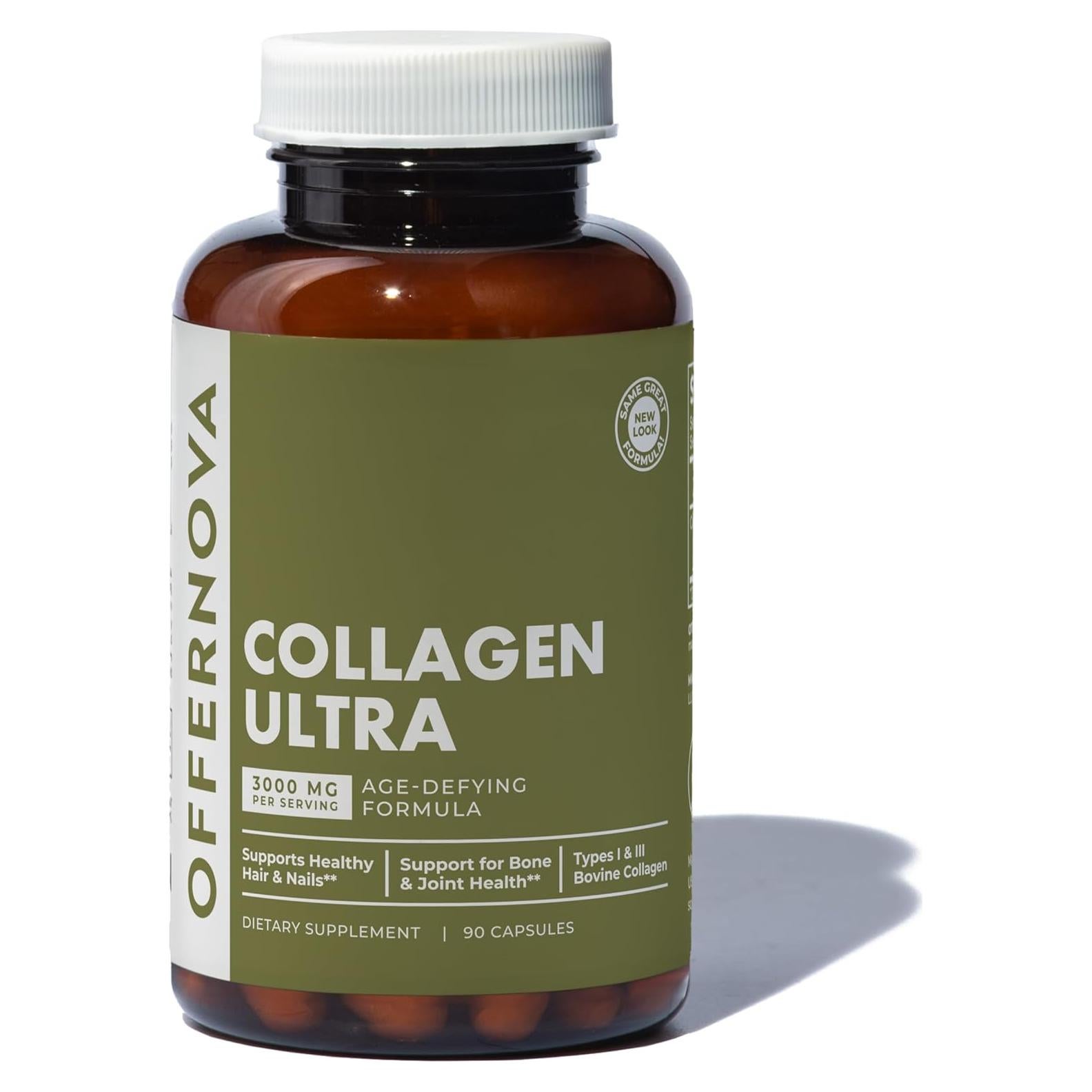 Suplemento de Colágeno Hidrolizado Offernova 3000mg - 90 Cápsulas