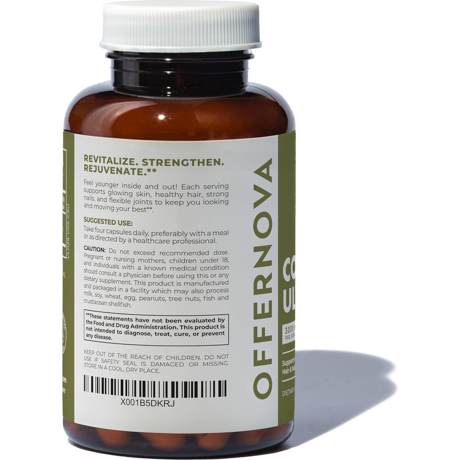 Suplemento de Colágeno Hidrolizado Offernova 3000mg - 90 Cápsulas
