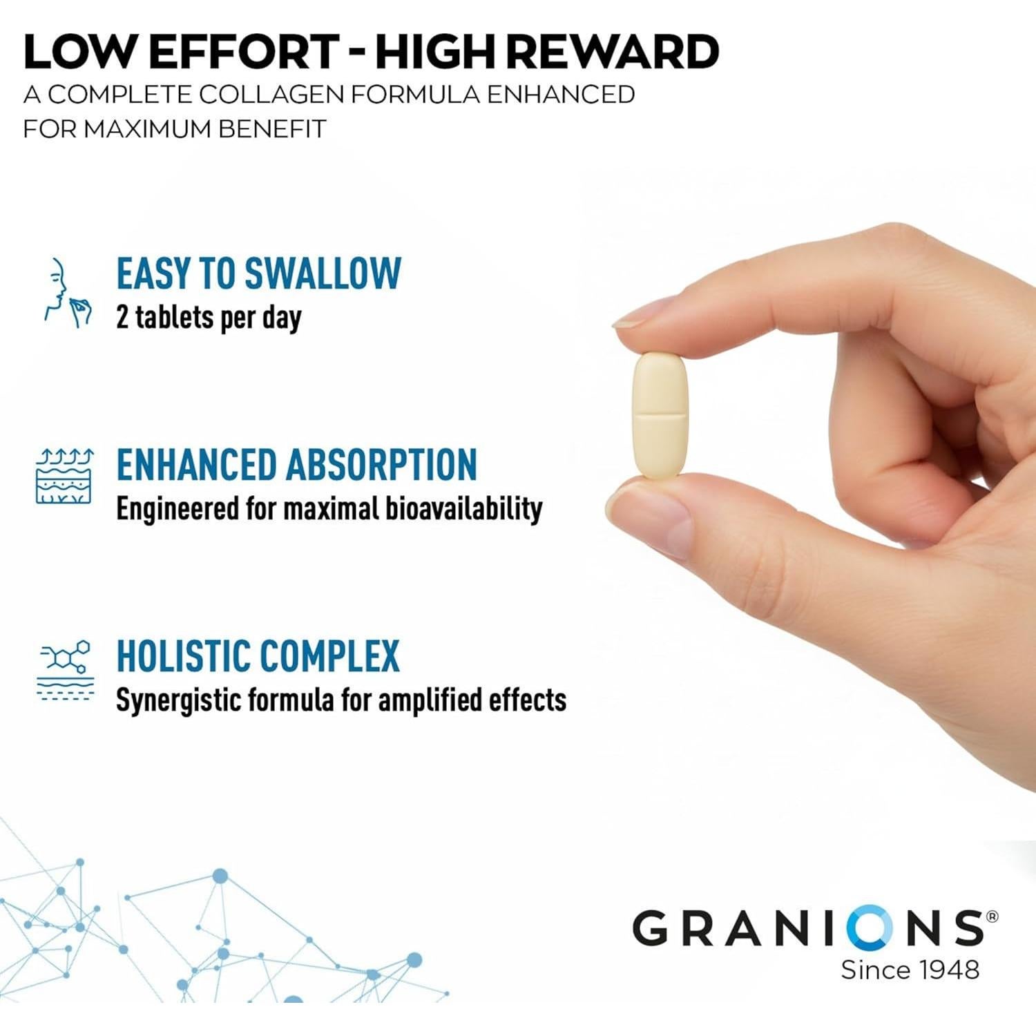 Suplemento de Colágeno Marino Granions 60 Tabletas 200mg