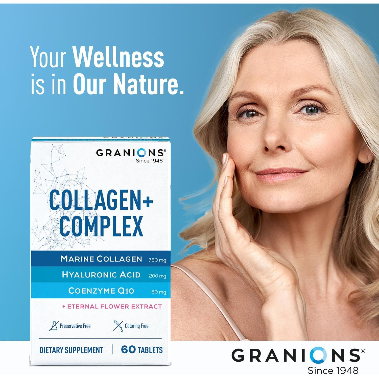 Suplemento de Colágeno Marino Granions 60 Tabletas 200mg