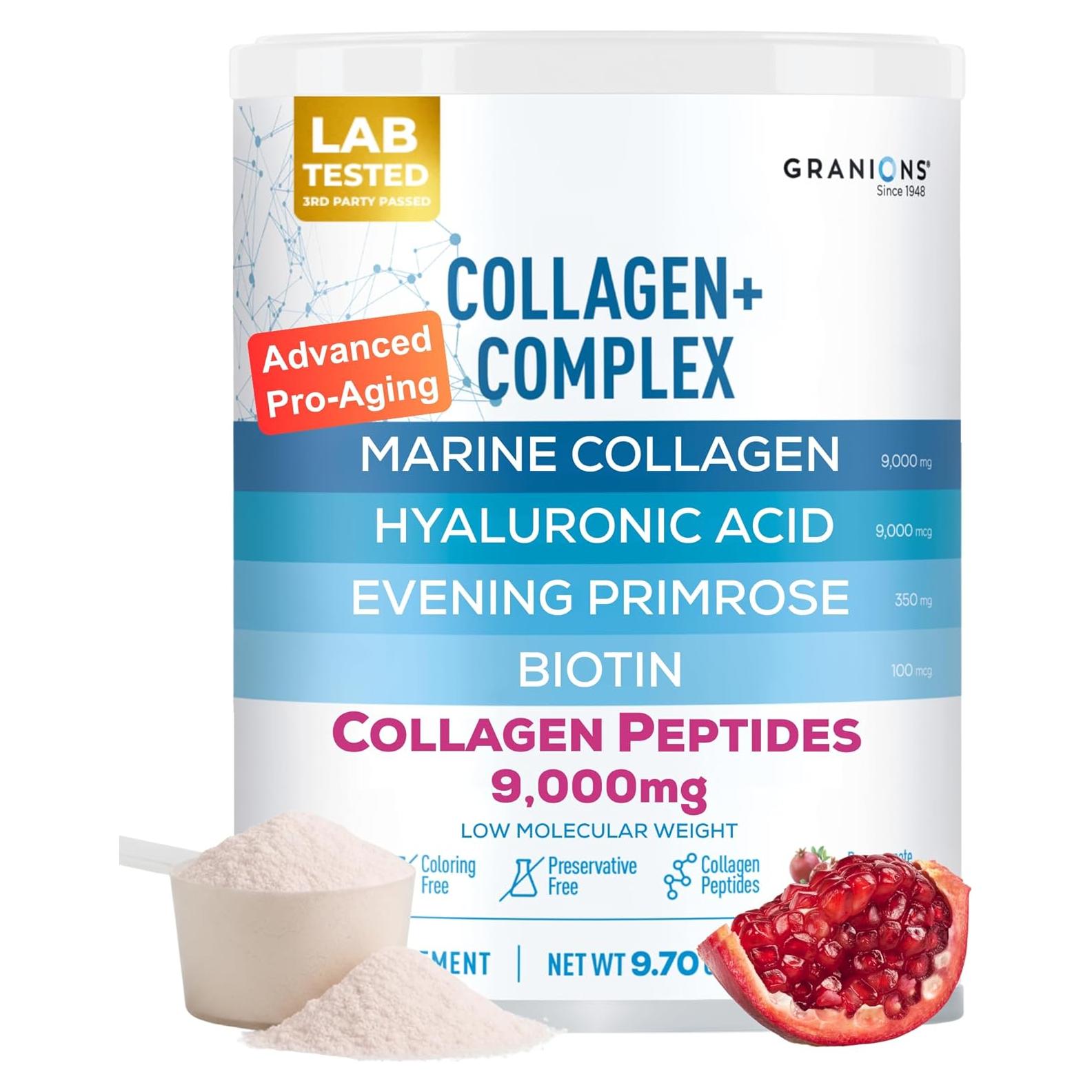 Suplemento de Colágeno Marino Granions 275g - Hidratación y Belleza