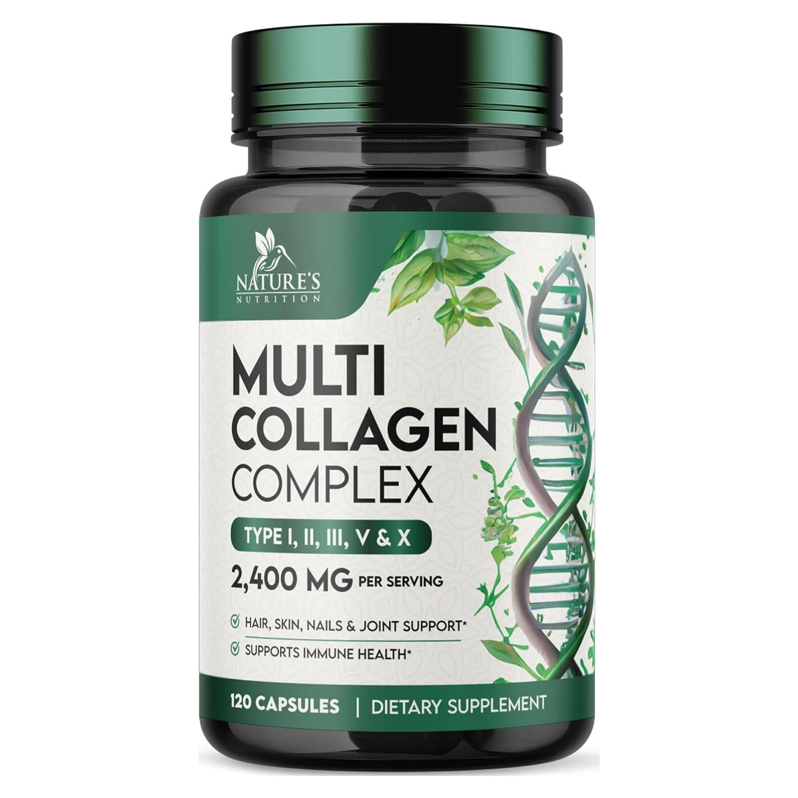 Suplemento de Colágeno Múltiple Nature's Nutrition 120 Cápsulas