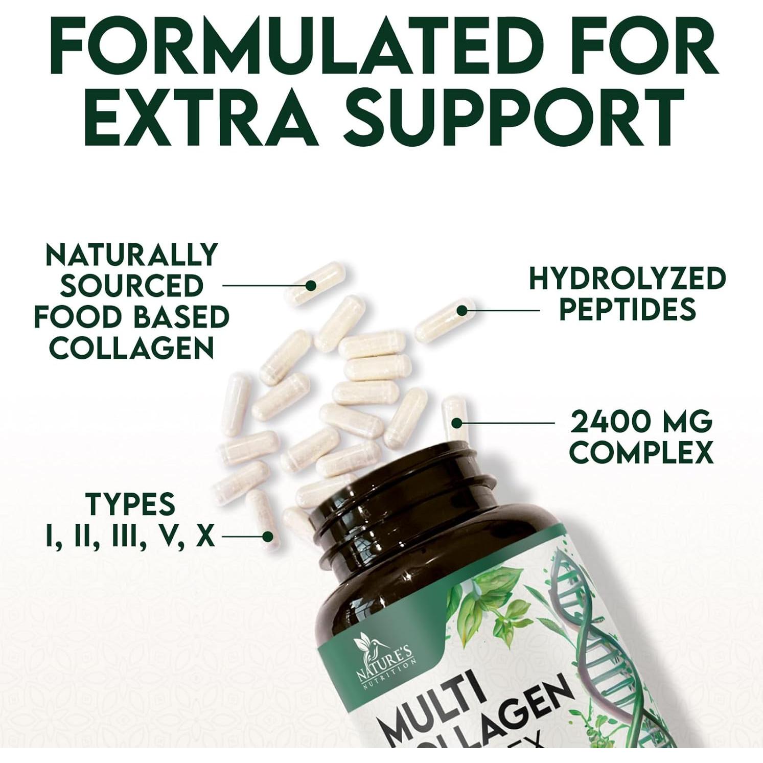 Suplemento de Colágeno Múltiple Nature's Nutrition 120 Cápsulas