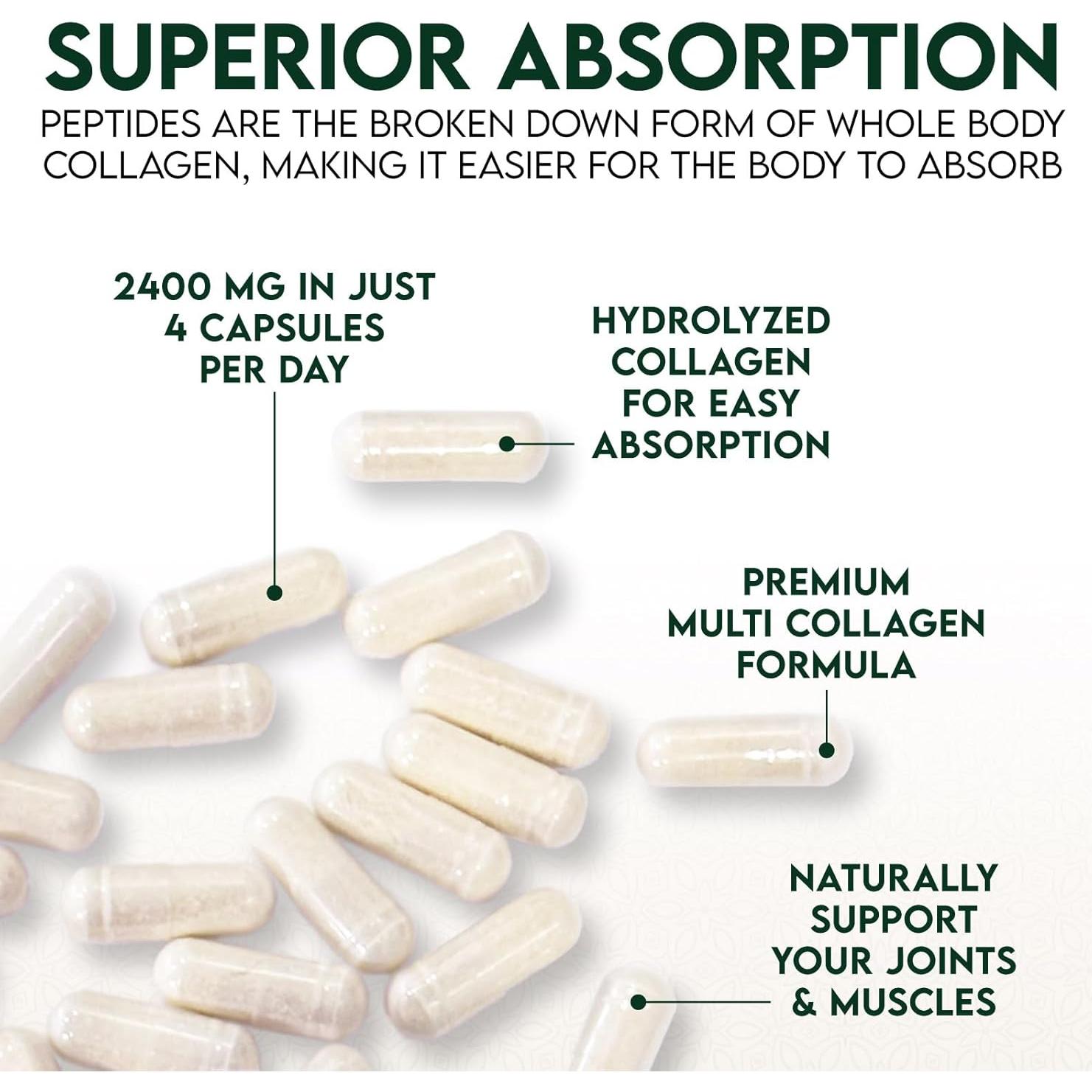 Suplemento de Colágeno Múltiple Nature's Nutrition 120 Cápsulas