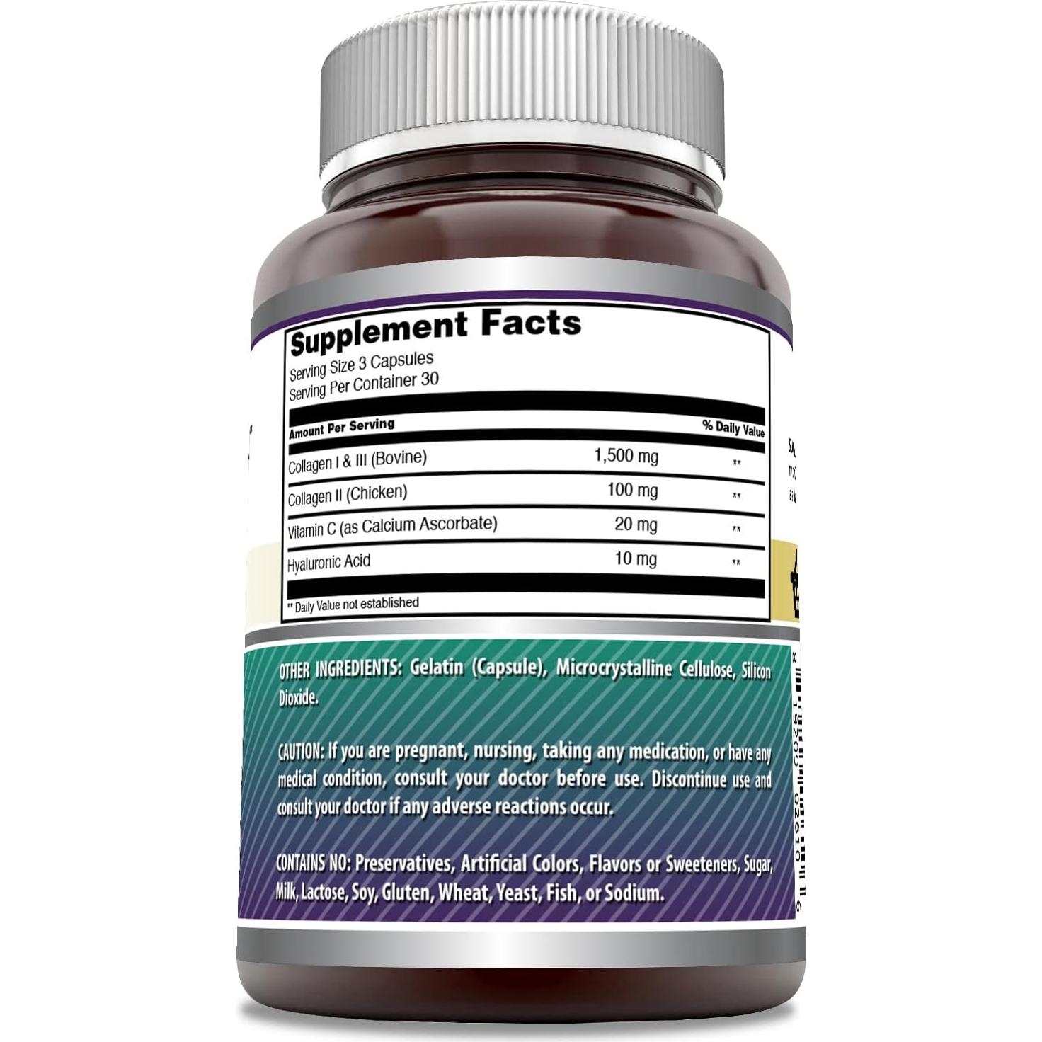 Suplemento de Colágeno Avanzado Nutrición Asombrosa 1600 Mg