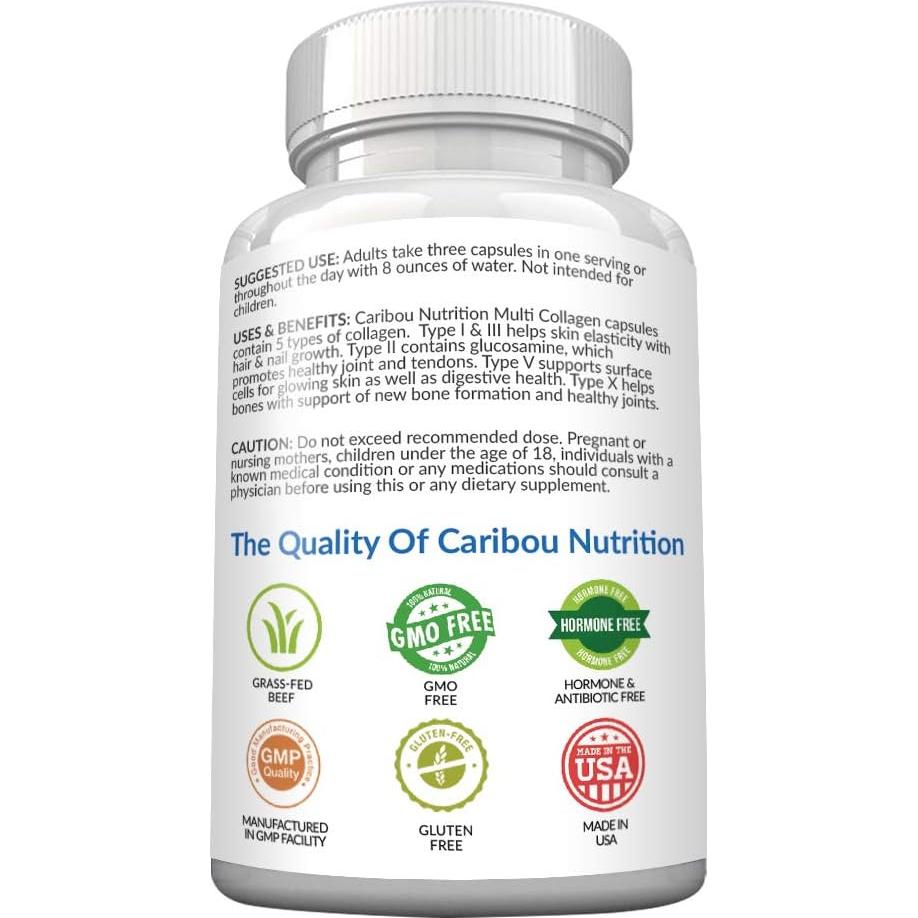 Píldoras de Colágeno Múltiple Caribou - 180 Cápsulas