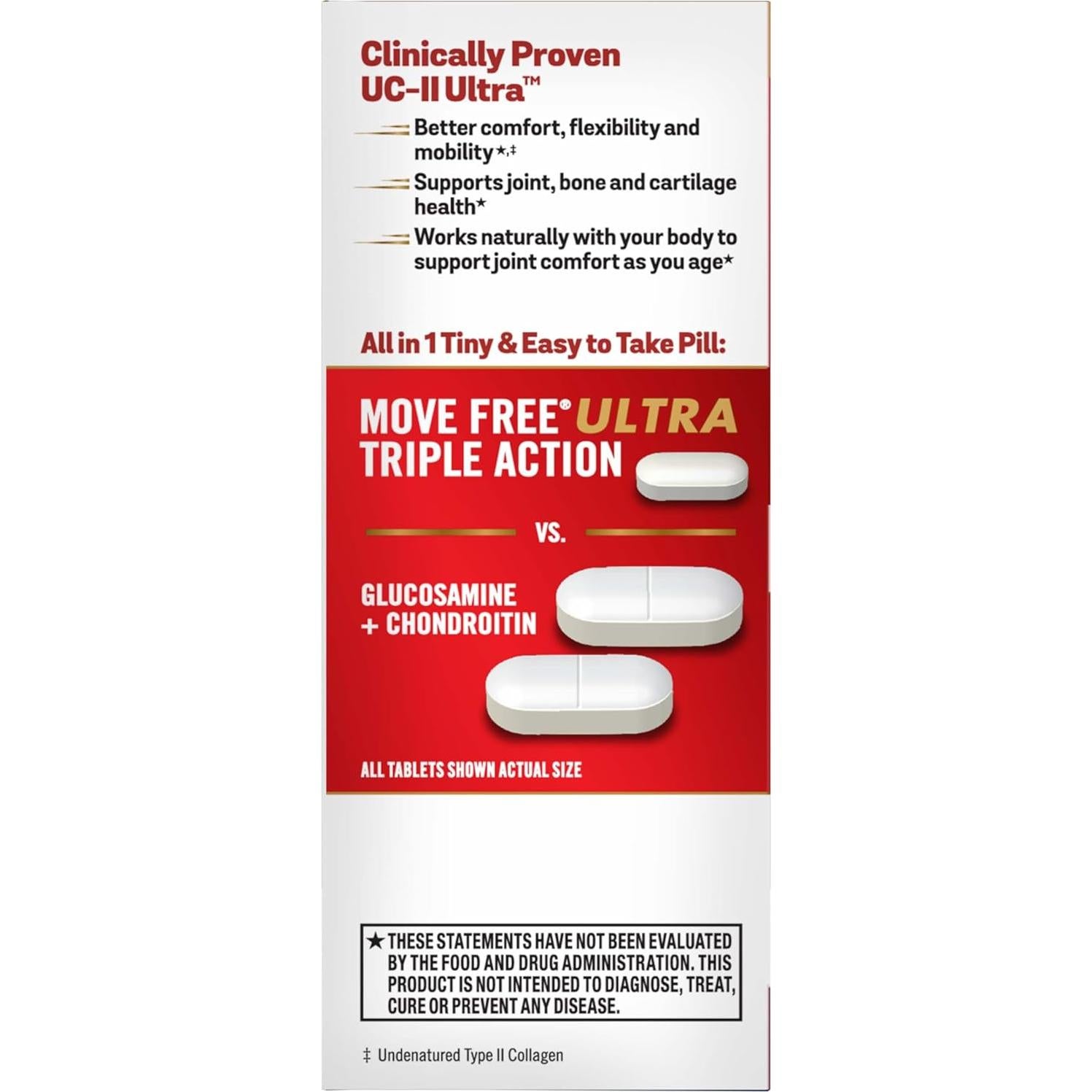 Suplemento Articular Move Free Ultra - Colágeno Tipo II 64 Tabletas