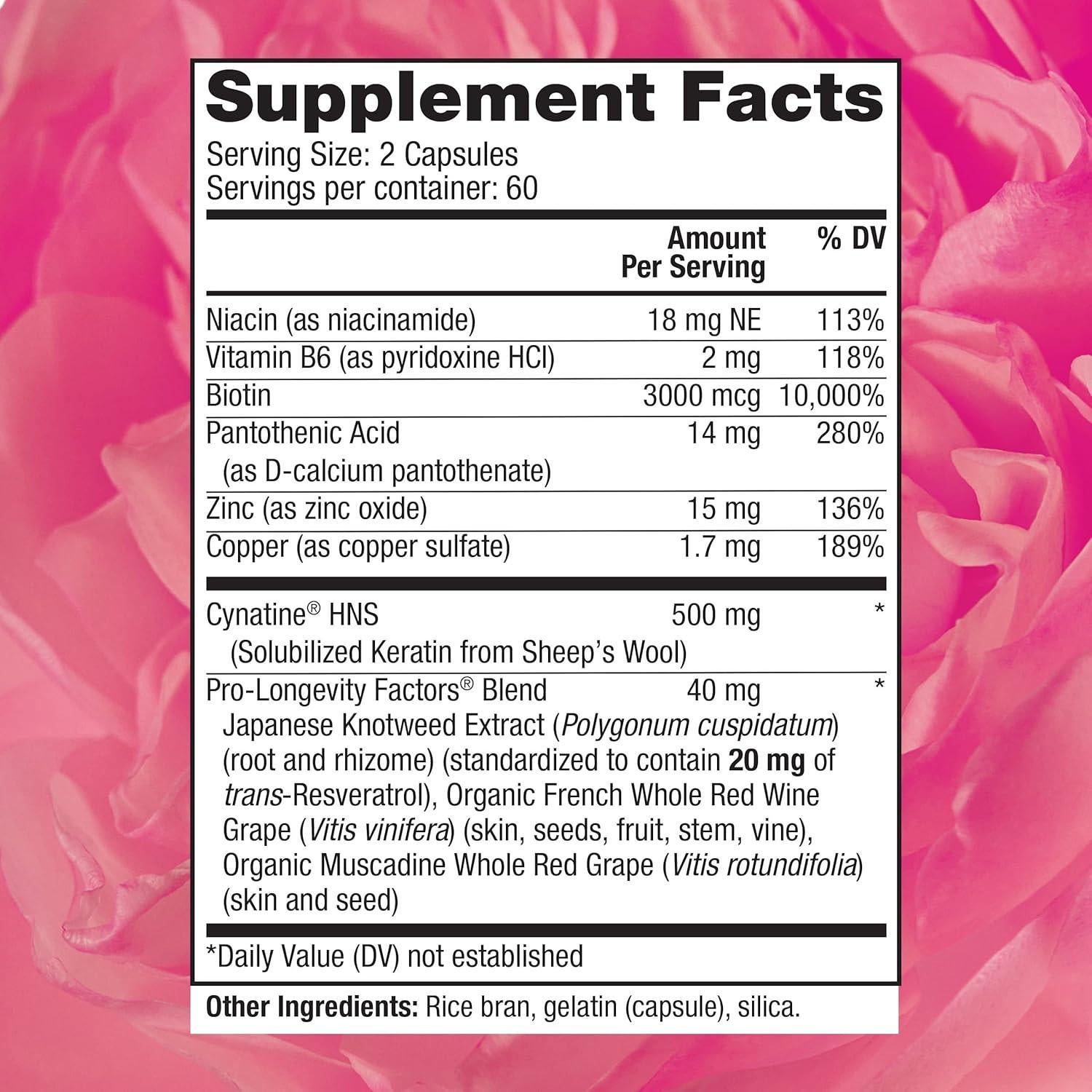 Suplemento de Crecimiento de Cabello Reserveage 120 Cápsulas