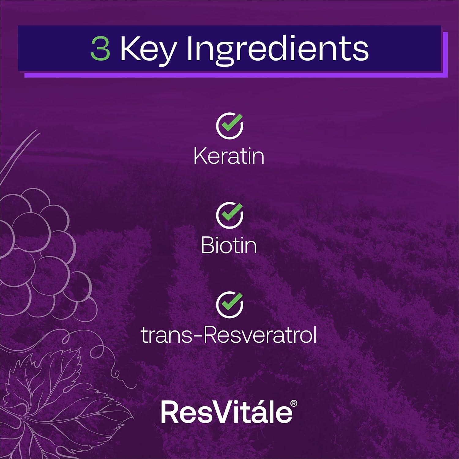 Suplemento de Queratina ResVitale - 60 Cápsulas para Cabello y Uñas