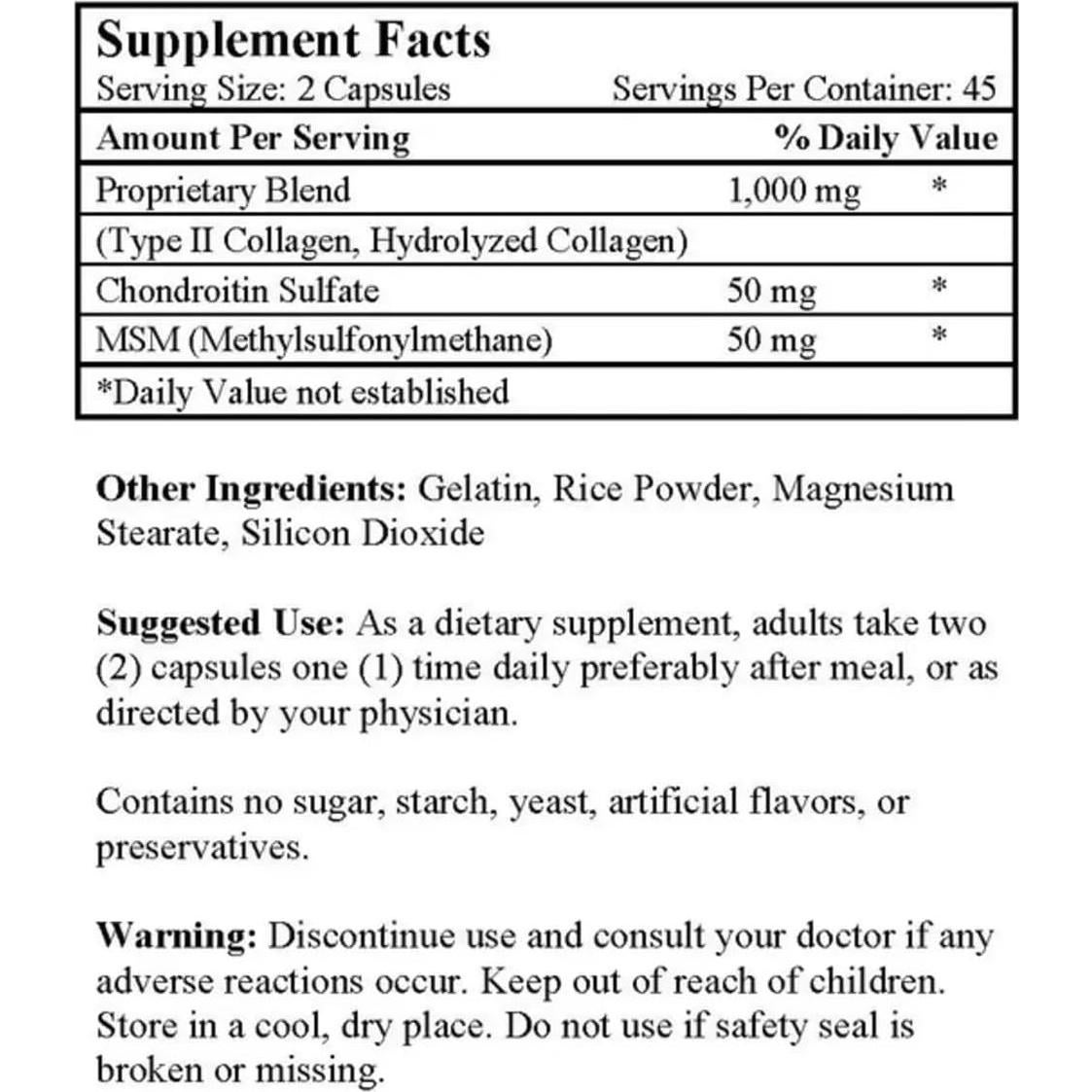Suplemento de colágeno tipo II Co-Cell 90 cápsulas - Cuidado articulaciones