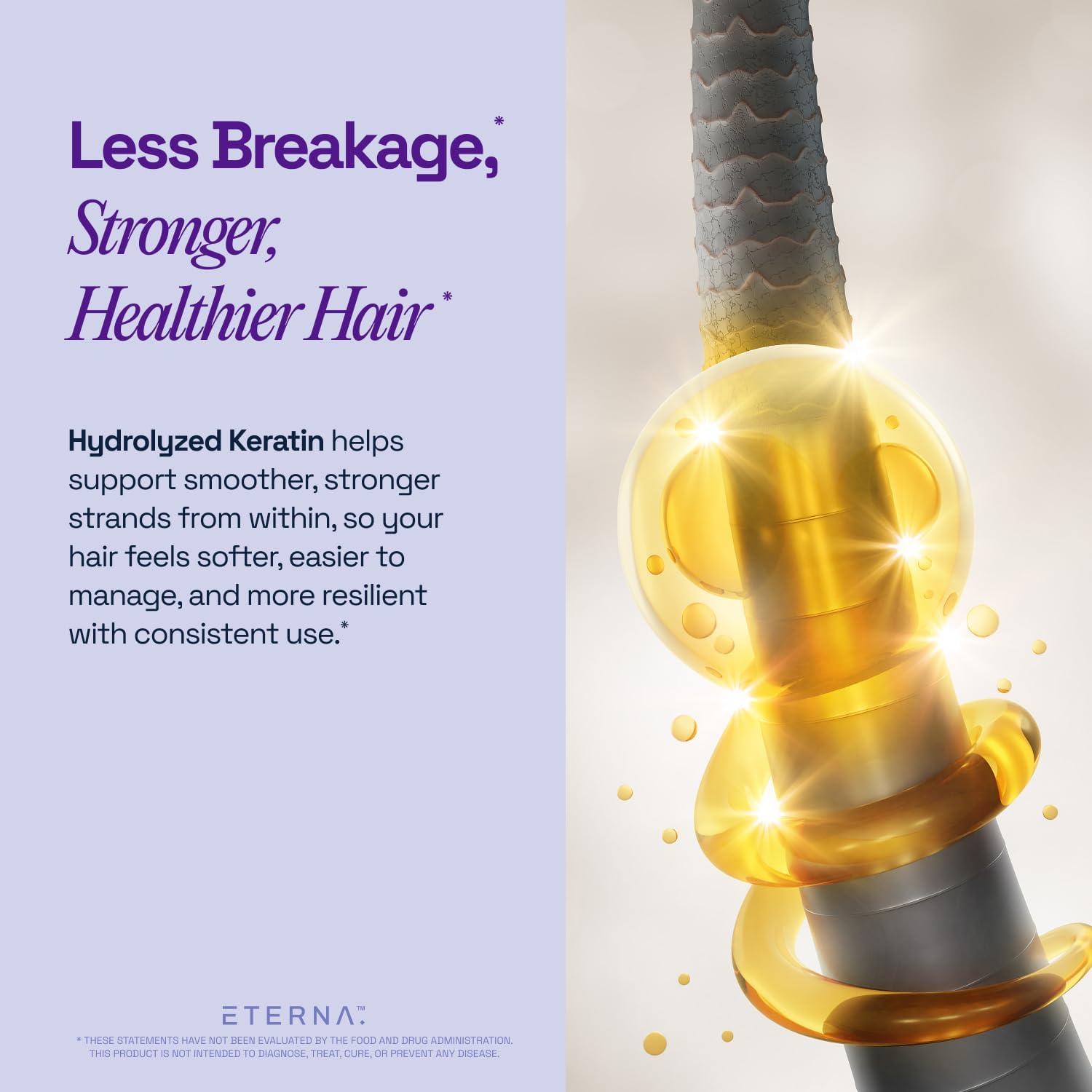 Suplemento ETERNA RADIANT para Crecimiento Cabello 10 en 1 - Biotina, Colágeno, Queratina