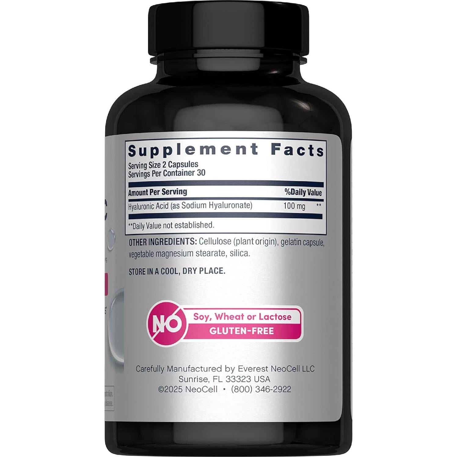 Cápsulas de Ácido Hialurónico NeoCell 60 Unidades Hidratantes