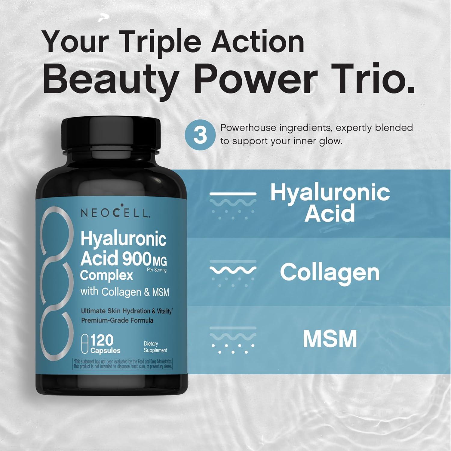 Complejo de Ácido Hialurónico NeoCell 900mg 120 Cápsulas