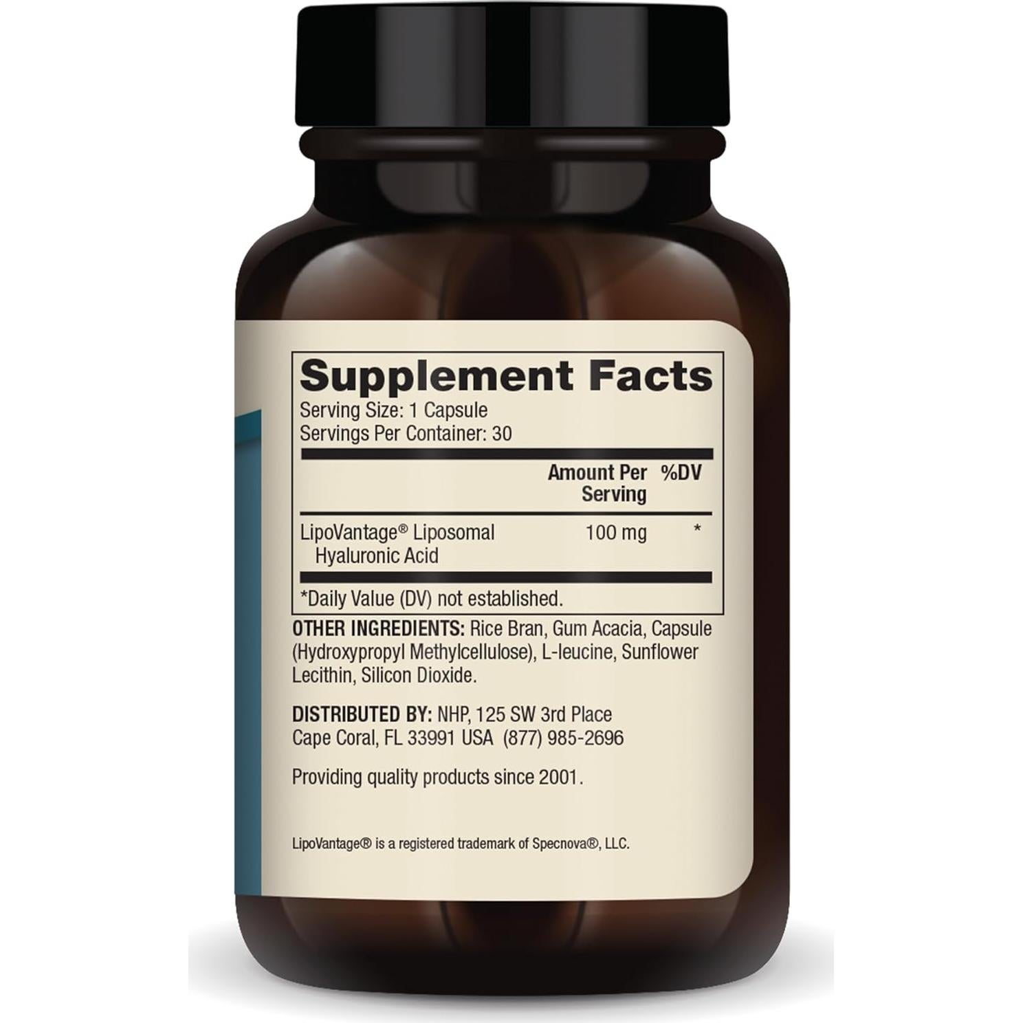 Ácido Hialurónico Liposomal Dr. Mercola 30 Cápsulas 100 mg