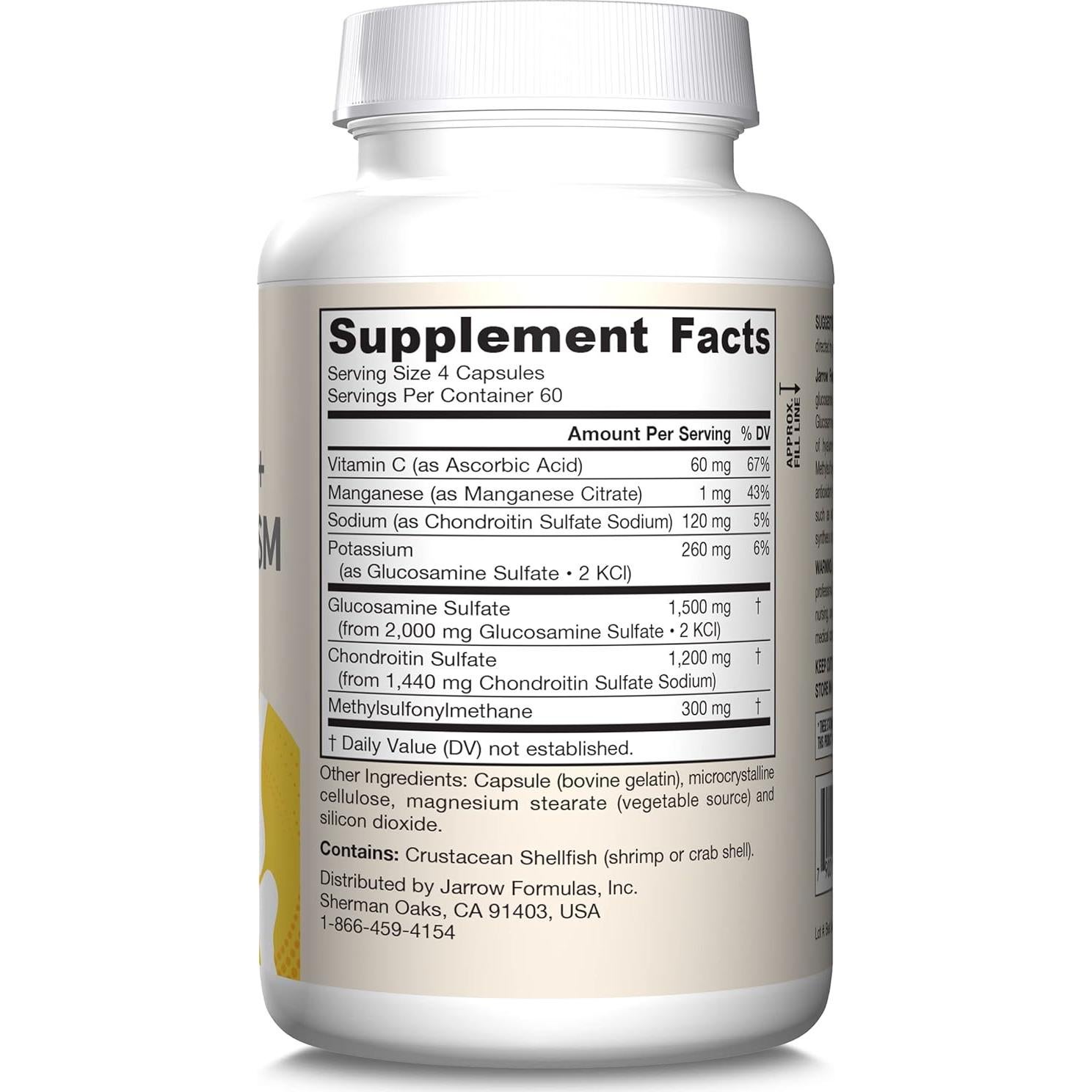 Suplemento Articular Jarrow Formulas Glucosamina 240 Cápsulas