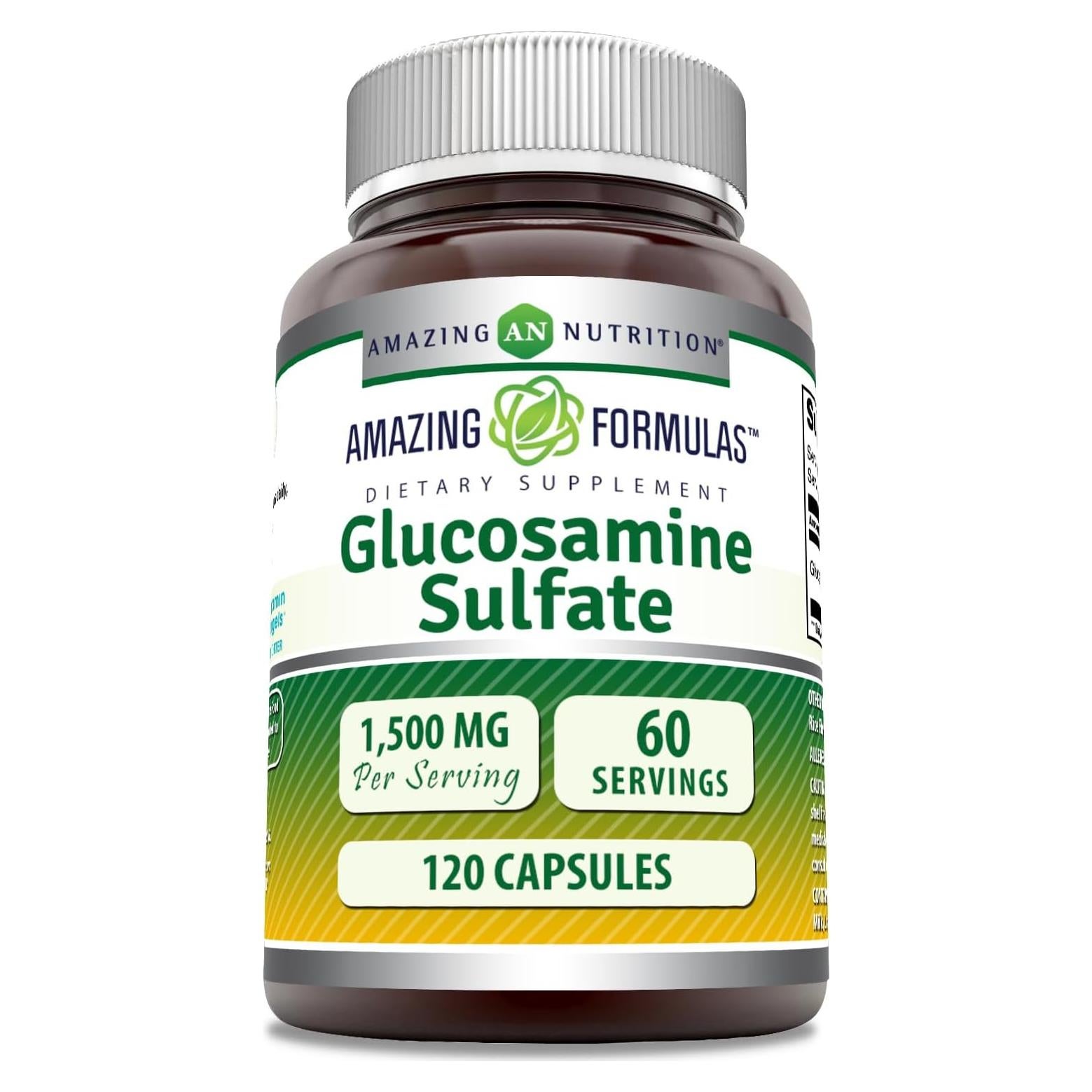 Suplemento de Glucosamina Amazing Formulas 1500 Mg 120 Cápsulas