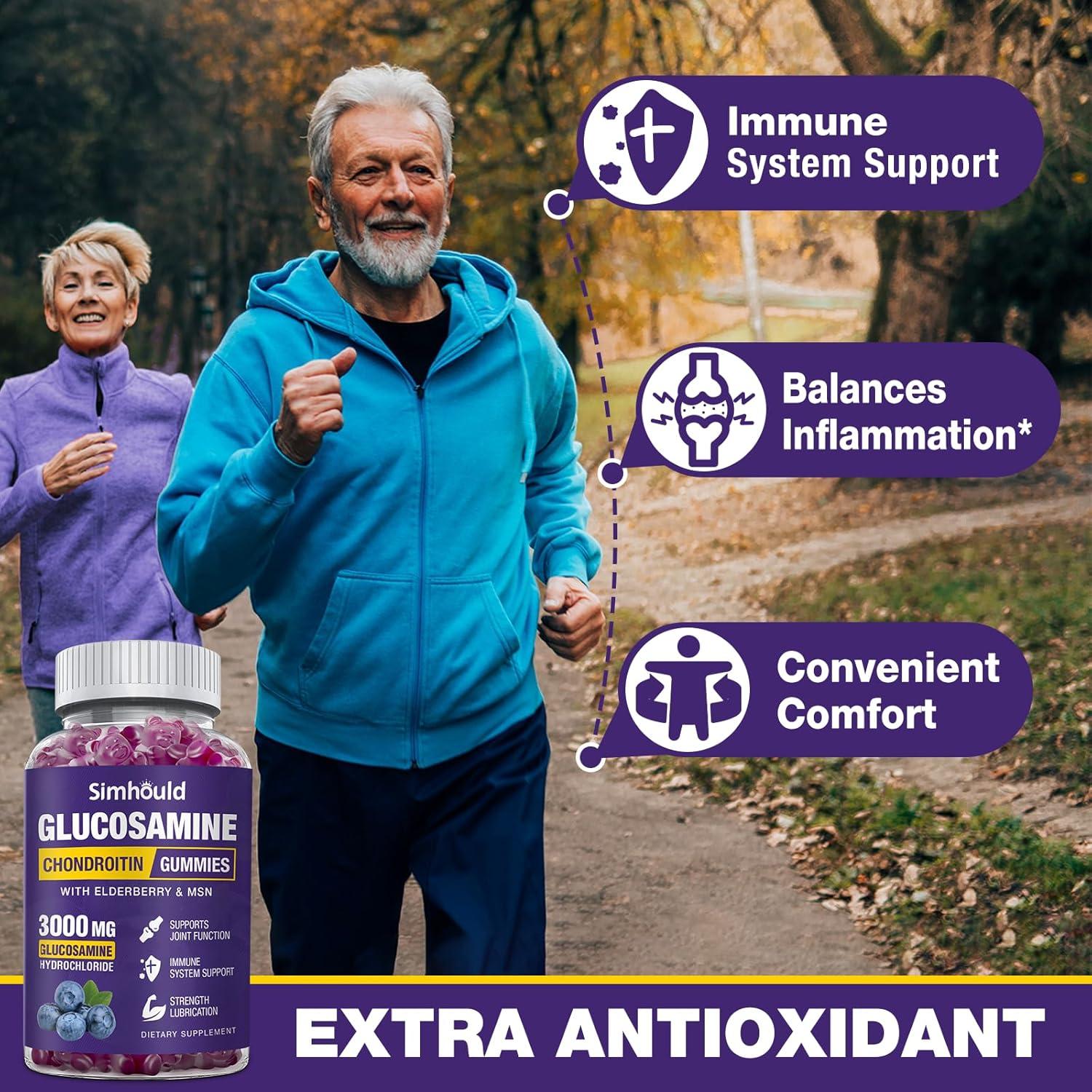 Gominolas de Glucosamina y Condroitina Simhould 3000mg - 60 Unidades