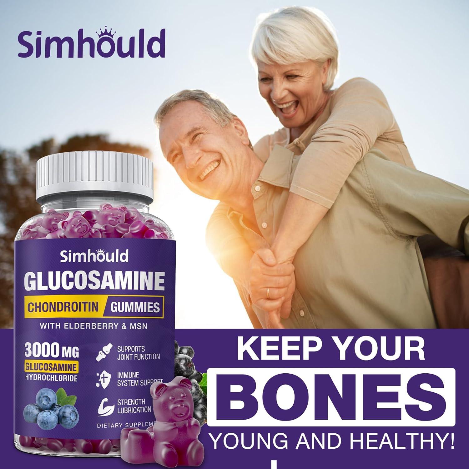Gominolas de Glucosamina y Condroitina Simhould 3000mg - 60 Unidades