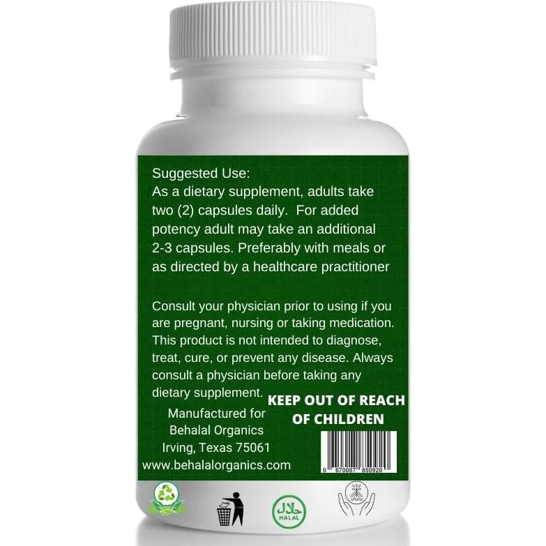 Cápsulas Boswellia Serrata Behalal Organics 60 Unidades