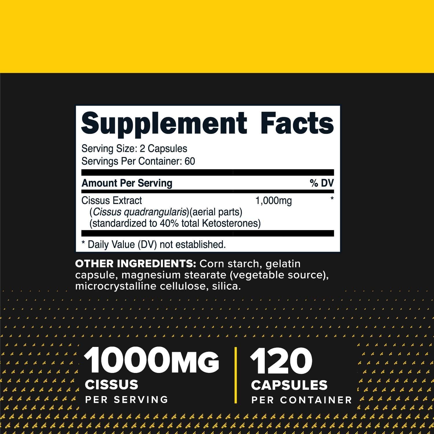 Extracto de Cissus Quadrangularis Primaforce 120 Cápsulas 1000mg