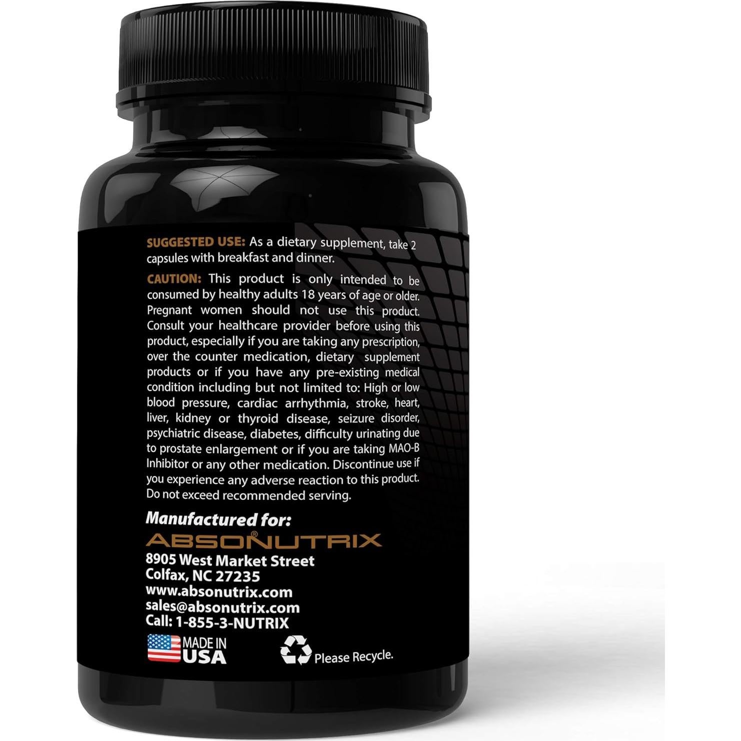 Cápsulas Vegetales Cissus Quadrangularis Absonutrix 1600mg - 120 Unidades