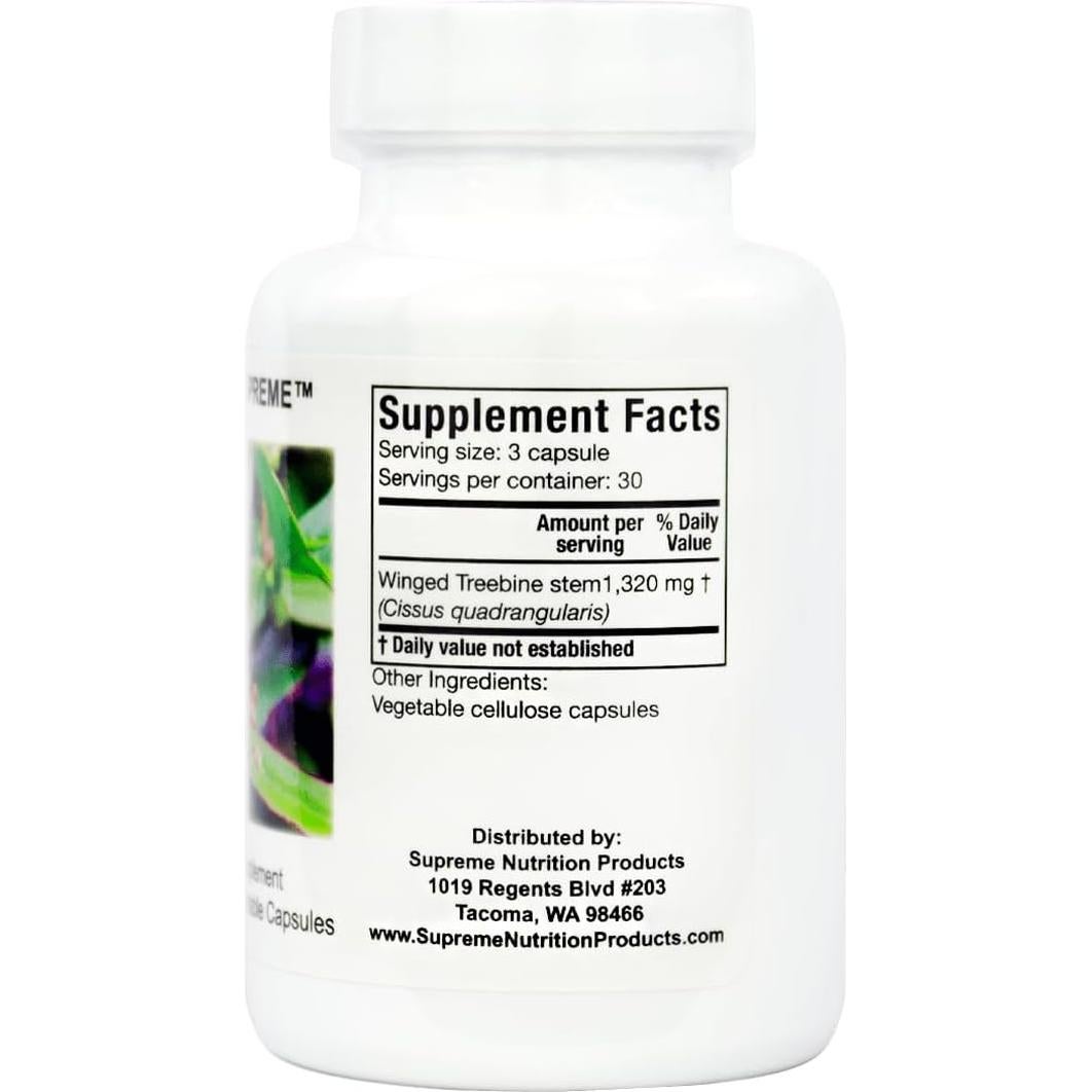 Cápsulas Vegetarianas Cissus Suprema Nutrición Suprema 90 Unidades