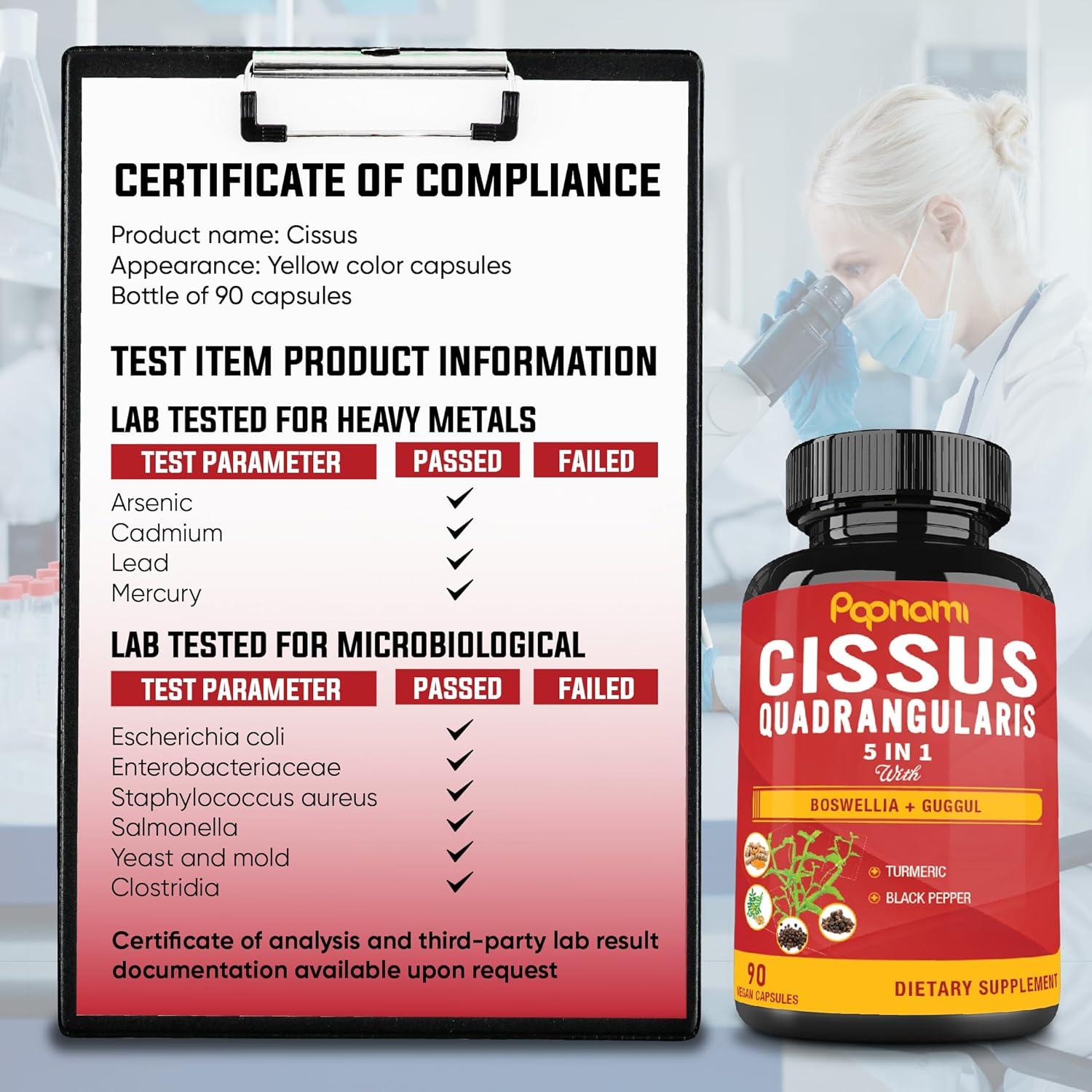 Cápsulas de Extracto de Cissus Papnami 90 Unidades - Suplemento Herbal