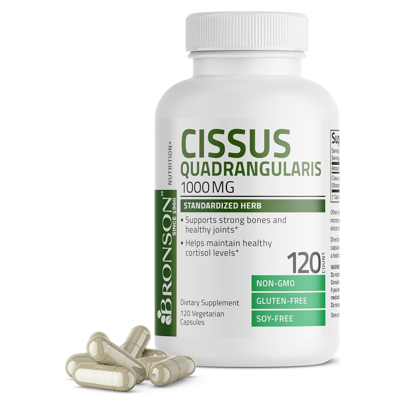 Cissus Quadrangularis Bronson 1000 mg - 120 Cápsulas Vegetarianas