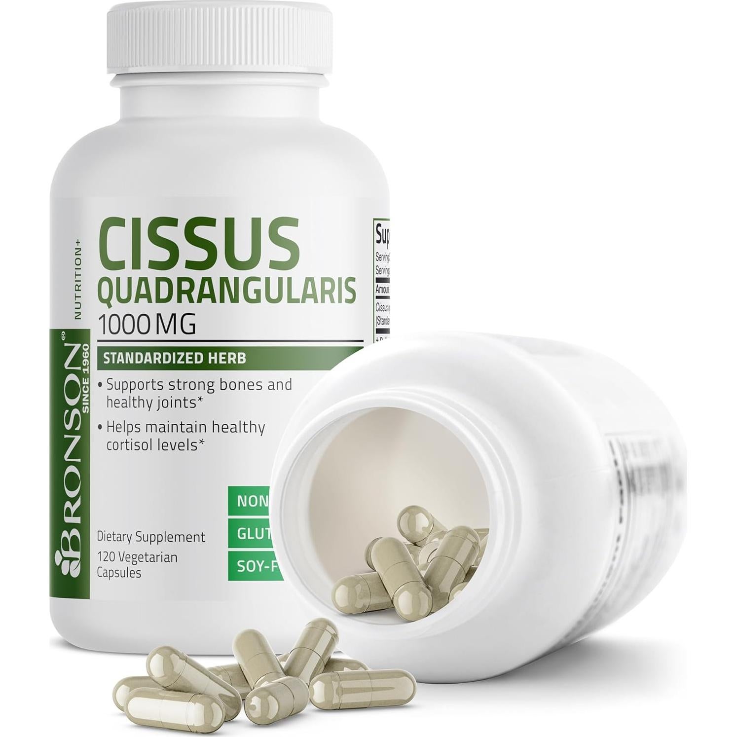Cissus Quadrangularis Bronson 1000 mg - 120 Cápsulas Vegetarianas