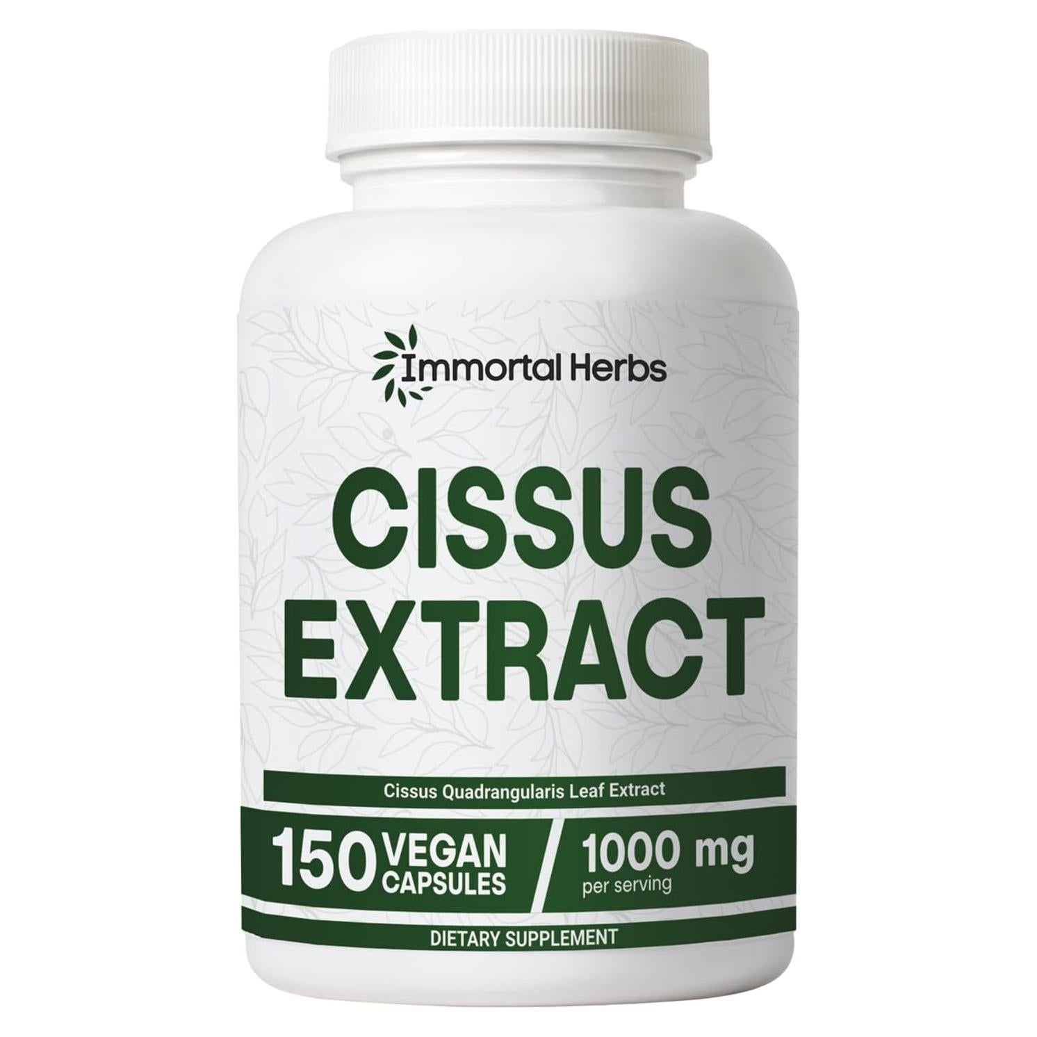 Cápsulas de Cissus Quadrangularis 1000mg - Immortal Herbs, 150 Unidades