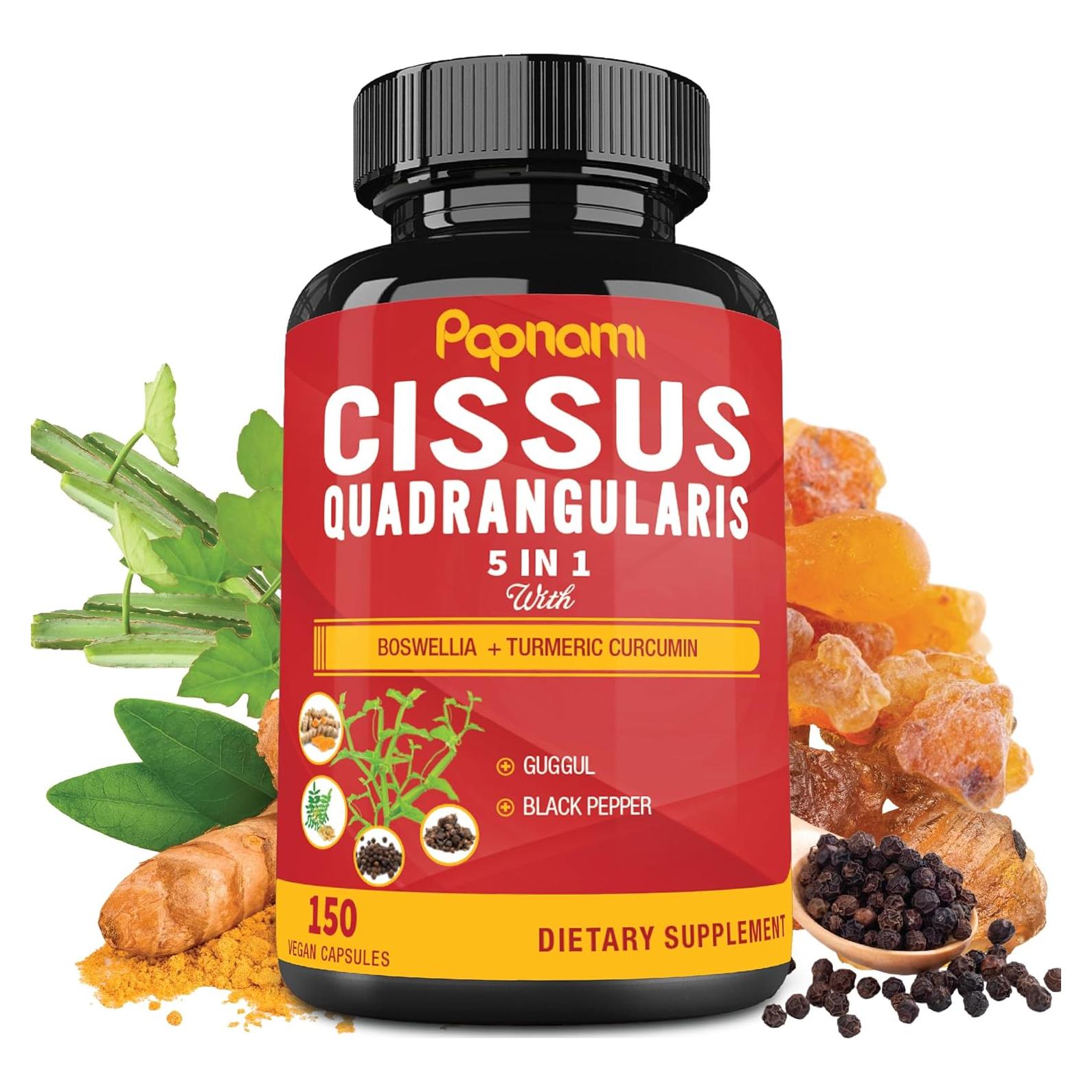 Cápsulas Cissus Quadrangularis Papnami - 150 Unidades Veganas