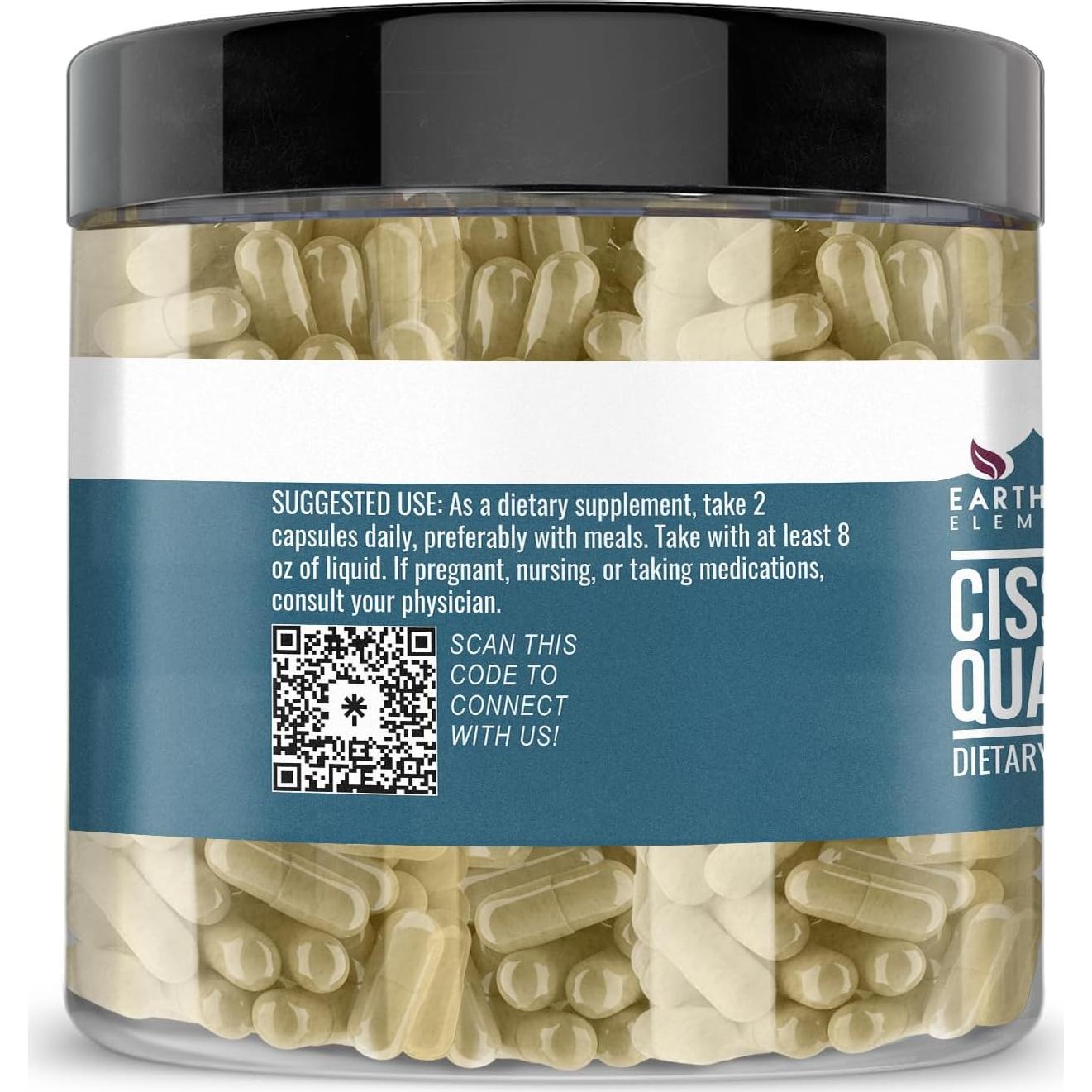 Cápsulas de Cissus Quadrangularis Elementos de la Tierra 200 Unidades