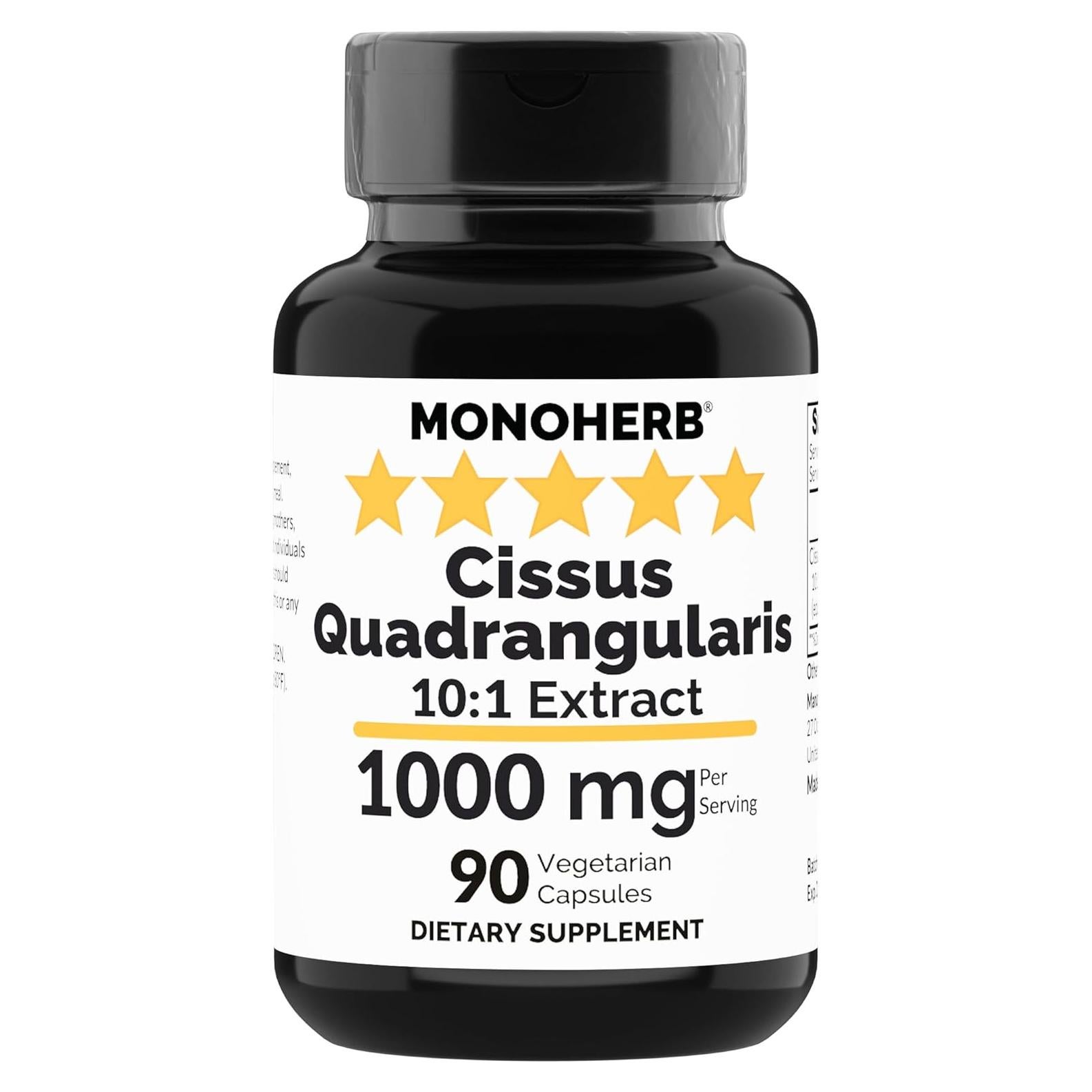 Extracto de Cissus Quadrangularis Monoherb 1000 mg - 90 Cápsulas Vegetarianas