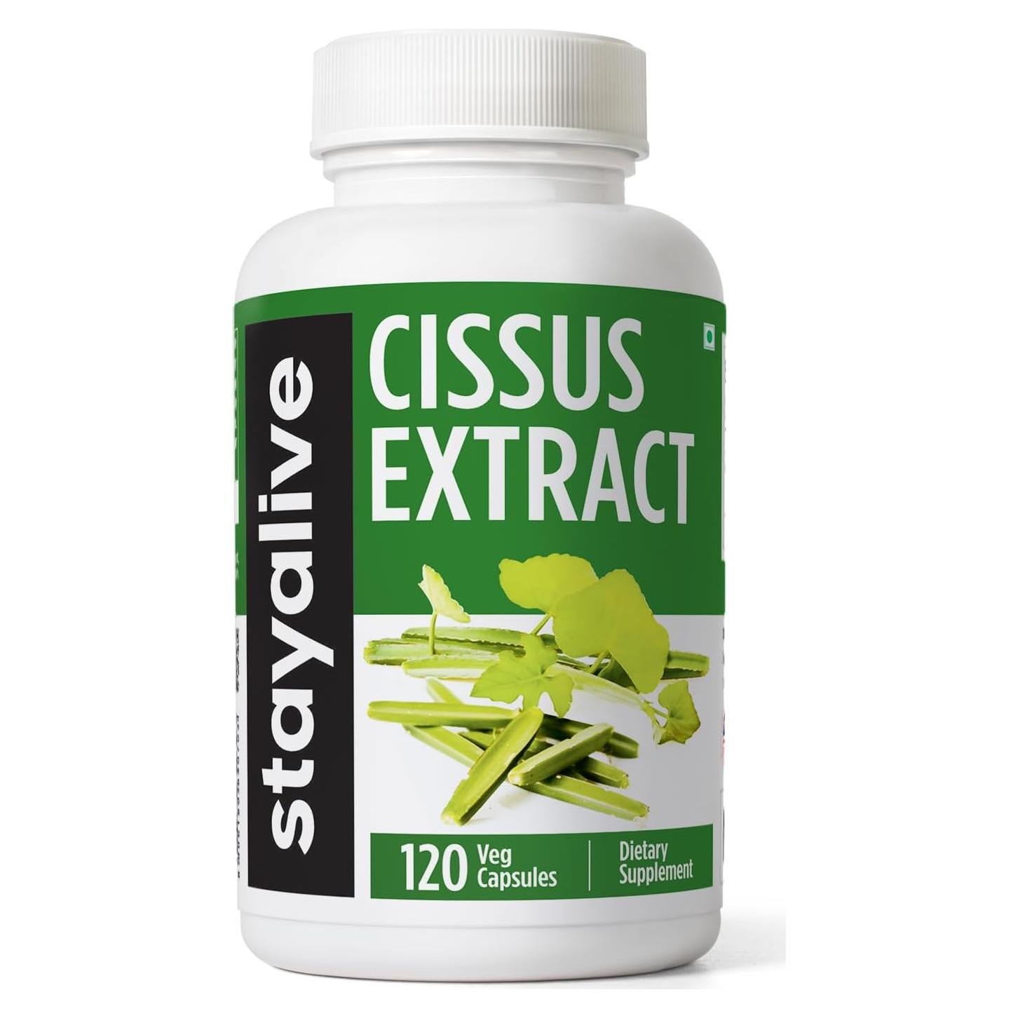 Suplemento Cissus Quadrangularis Stay Alive 1000mg 120 Cápsulas