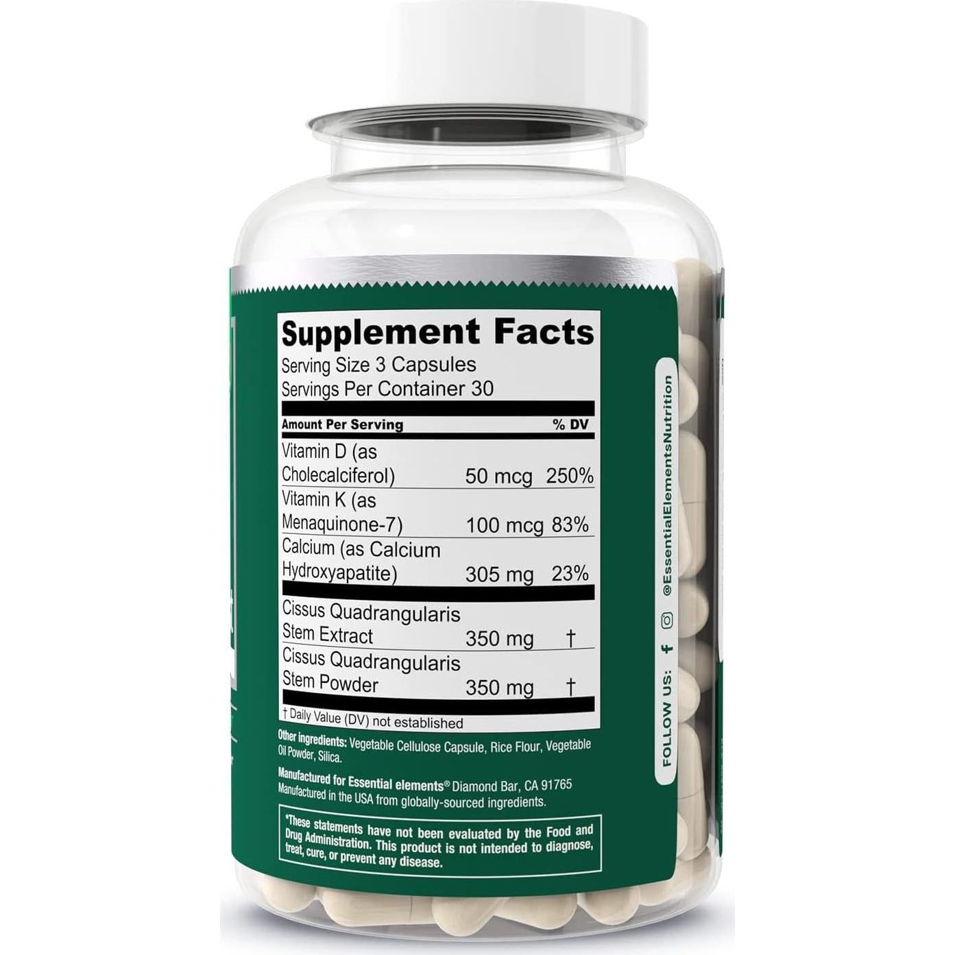 Suplemento Óseo Essential Elements Bone Boost - 180 Cápsulas