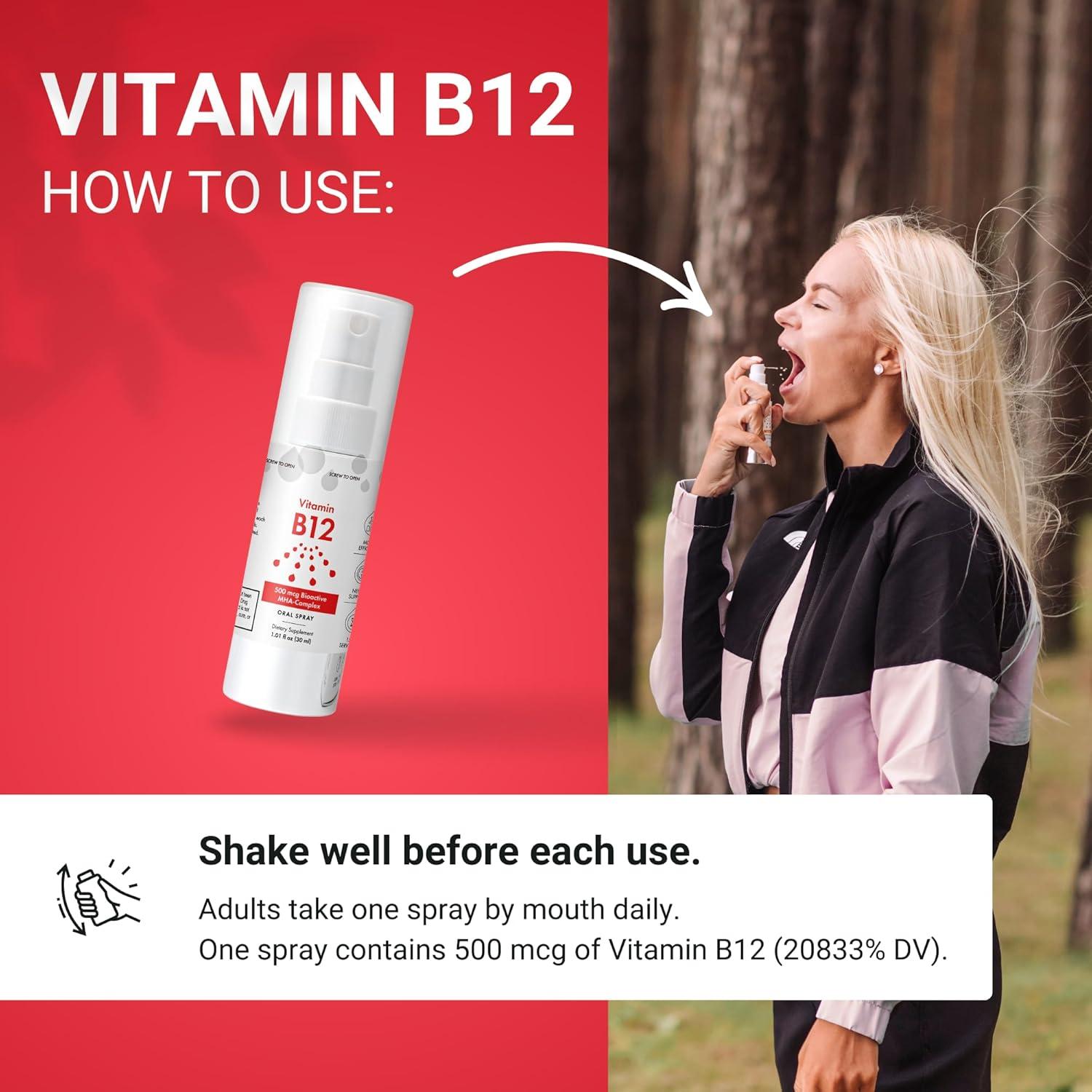 Spray de Vitamina B12 NorVita 500 mcg - 150 Porciones Vegano
