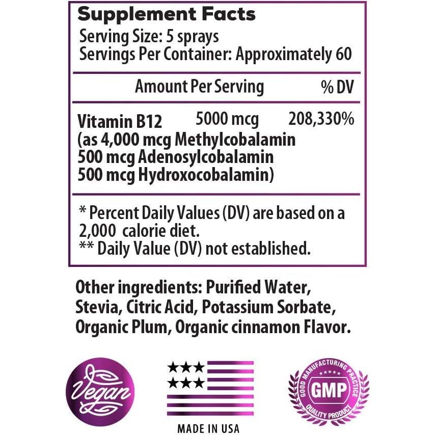 Spray Líquido B12 Ideal Infusion 5000 mcg - CinnaPlum