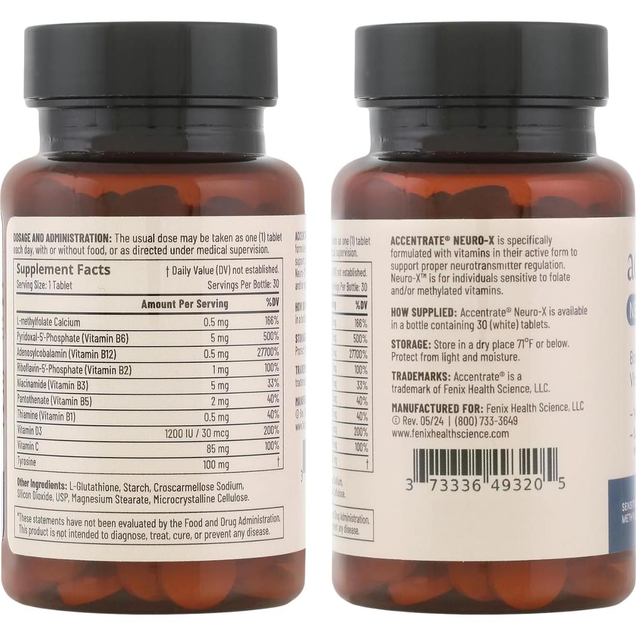 Accentrate Neuro X - Multivitamínico Completo B | 30 Tabletas